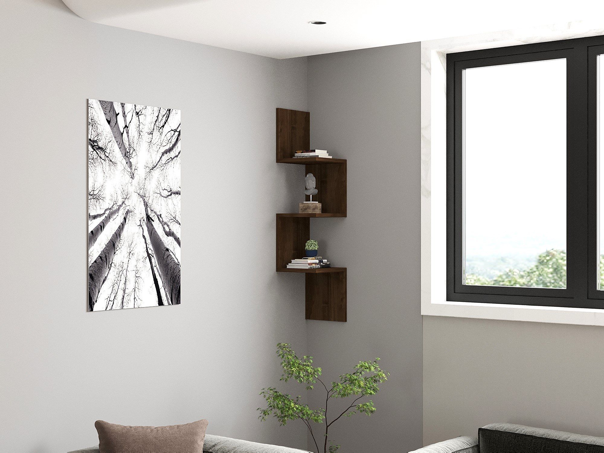 Zikzak - Walnus - Wandregal Zikzak - Walnus - Wandregal