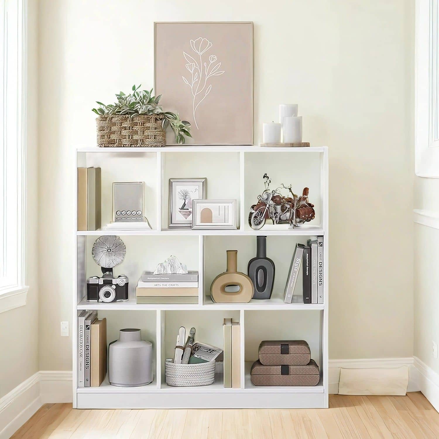 Bücherregal 8 Fächer Weiß Bücherregal 8 Fächer Weiß