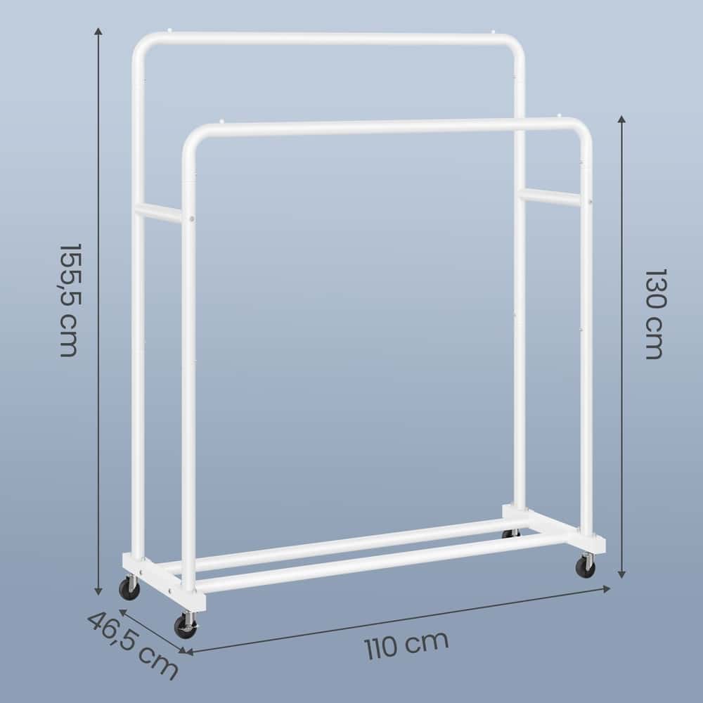 Kleiderständer, Kleiderstange auf Rollen, Garderobenständer