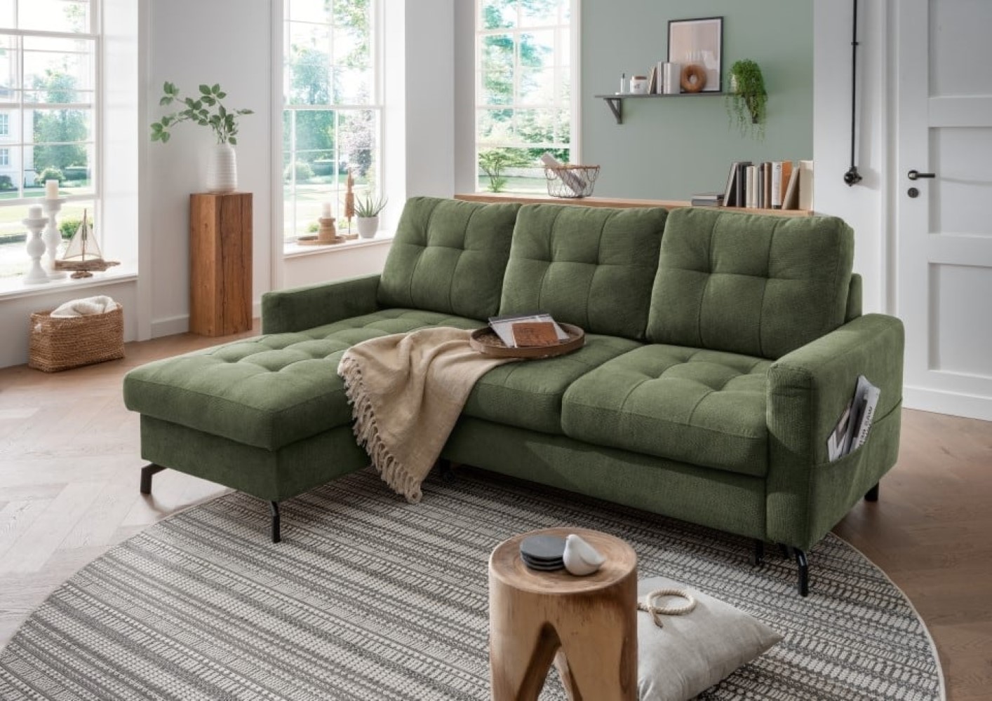 Benformato_Treviso_2F-RECBK_9301_F10-1yvi1DKDPioUJx Schlaffunktion & Stil: Dunkelgrünes Sofa Treviso