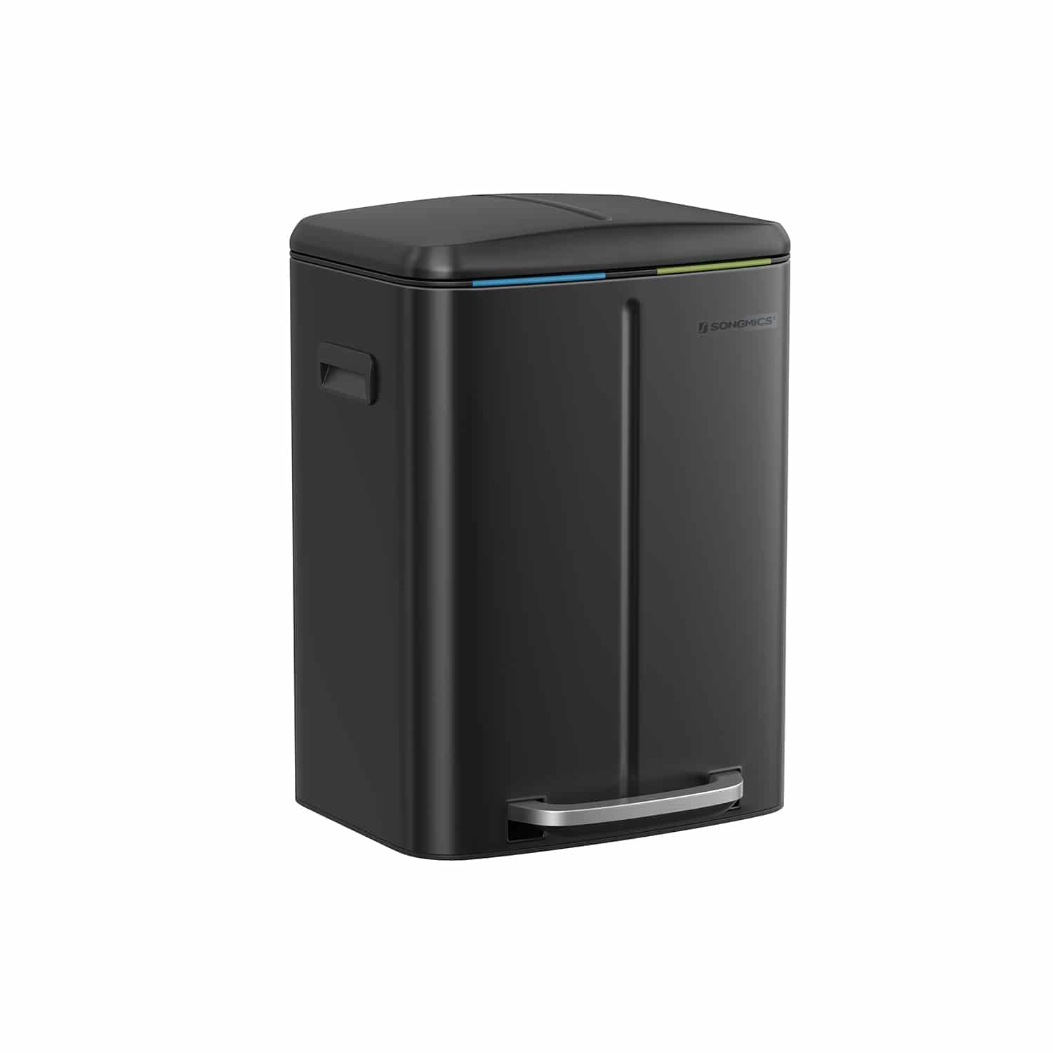 Mülleimer Küche 2 x 20 L mit Griffen schwarz-LTB40B02