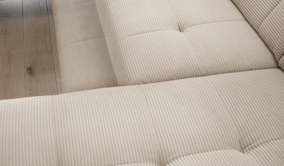 Ecksofa Sano von Benformato - Hochwertiges Cordsofa mit Elektrofunktion und verstellbaren Kopflehnen Ecksofa Sano von Benformato - Hochwertiges Cordsofa mit Elektrofunktion und verstellbaren Kopflehnen