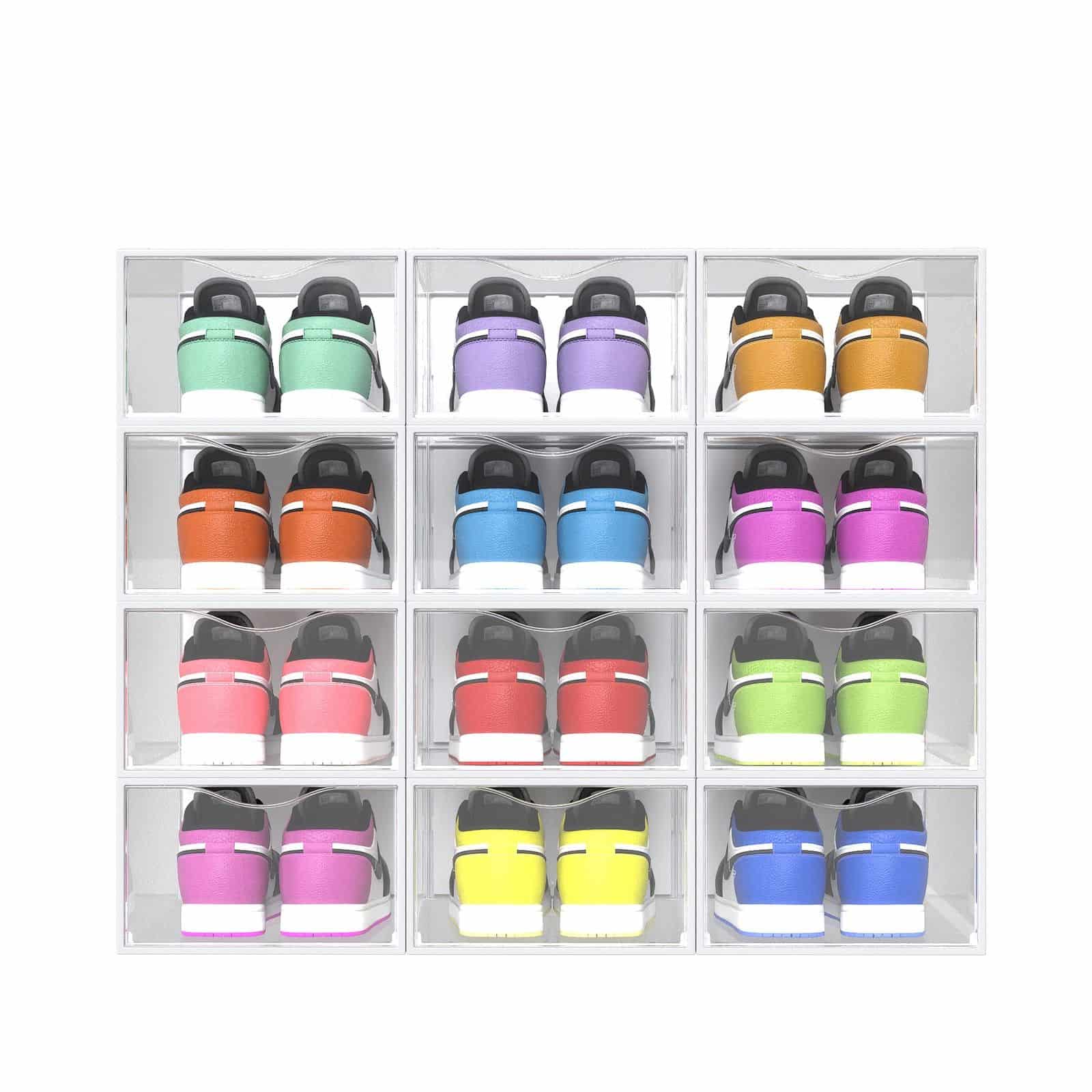 Schuhboxen, aus Kunststoff, mit Tür