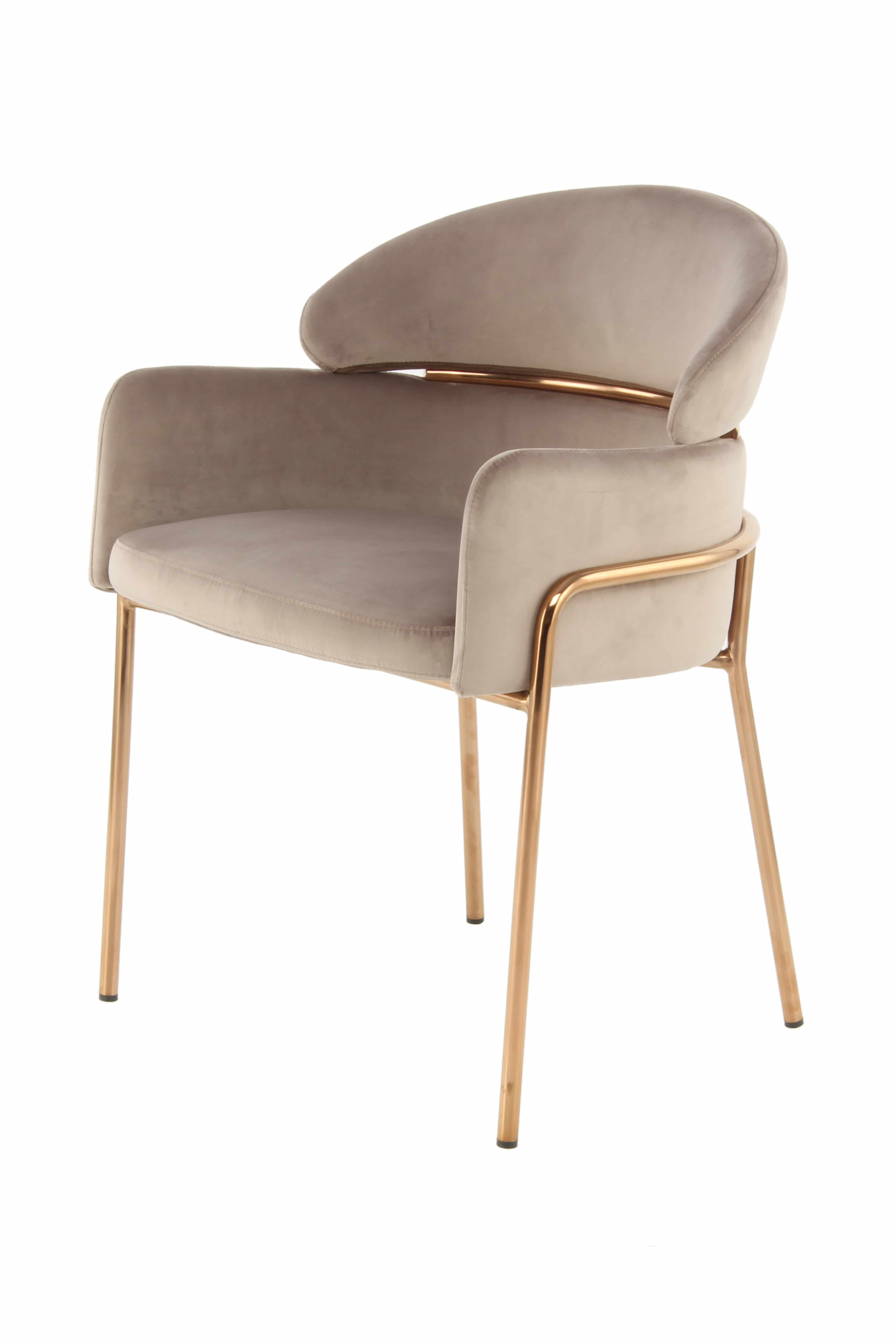 Stuhl Elva 125 Taupe / Rosàgold