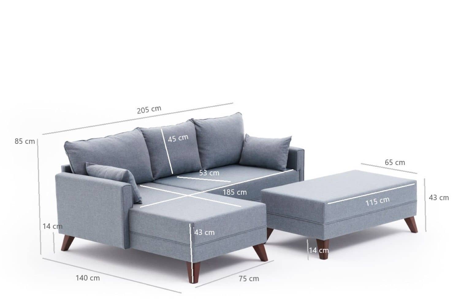 Kleines Bella Ecksofa mit Hocker – Die perfekte Lösung für kleine Räume Kleines Bella Ecksofa mit Hocker – Die perfekte Lösung für kleine Räume