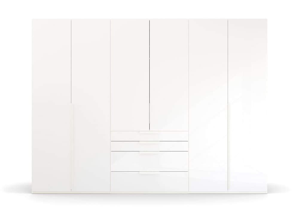 6-türiger Kleiderschrank Purisma von rauch mit Glasfront - In alpinweiß, seidengrau und graphit 6-türiger Kleiderschrank Purisma von rauch mit Glasfront - In alpinweiß, seidengrau und graphit