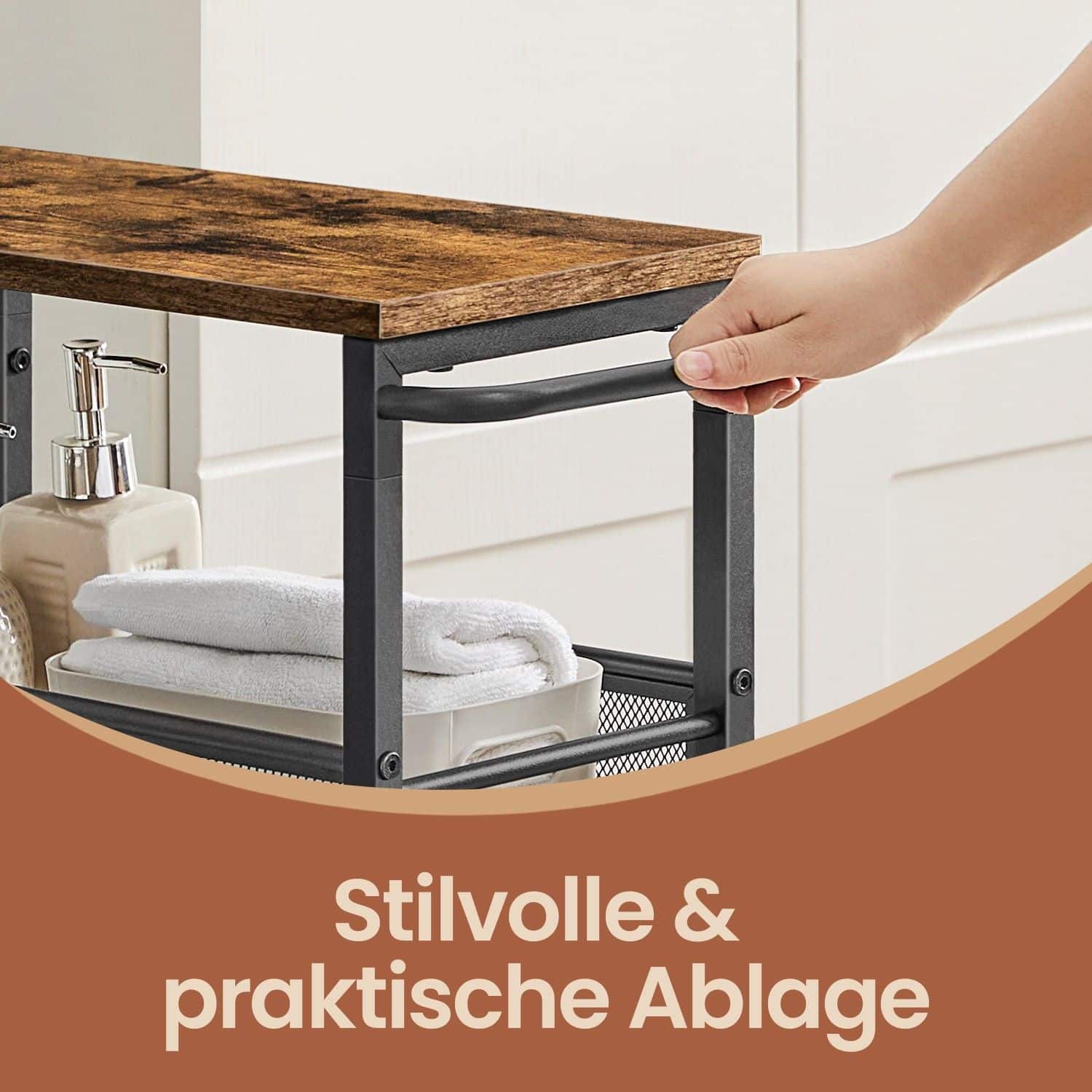 Rollwagen 5 Ebenen, Küchenwagen schmal, Nischenregal Rollwagen 5 Ebenen, Küchenwagen schmal, Nischenregal