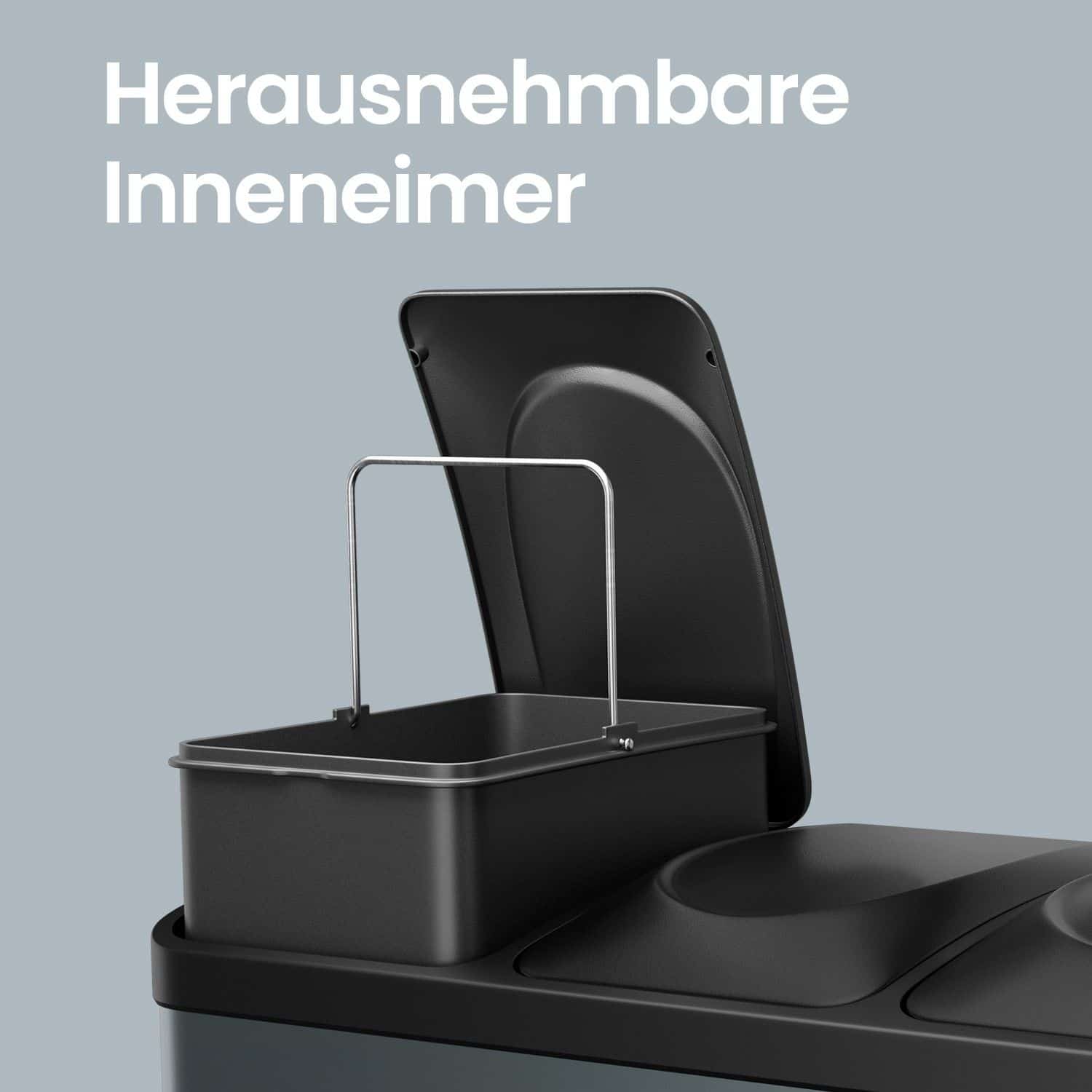 Mülleimer 3 Fächer, Mülltrennsystem Küche, Abfalleimer Mülleimer 3 Fächer, Mülltrennsystem Küche, Abfalleimer