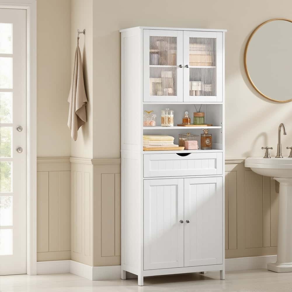 Badezimmerschrank mit verstellbaren Ablagen, Badschrank, Aufbewahrungsschrank Badezimmerschrank mit verstellbaren Ablagen, Badschrank, Aufbewahrungsschrank