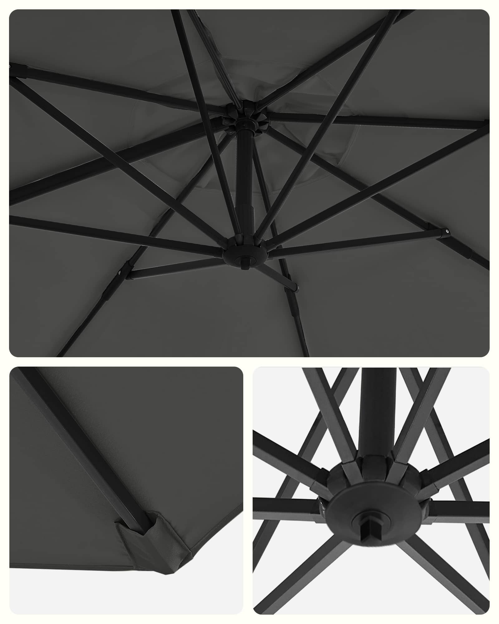 Ampelschirm grau Ampelschirm grau