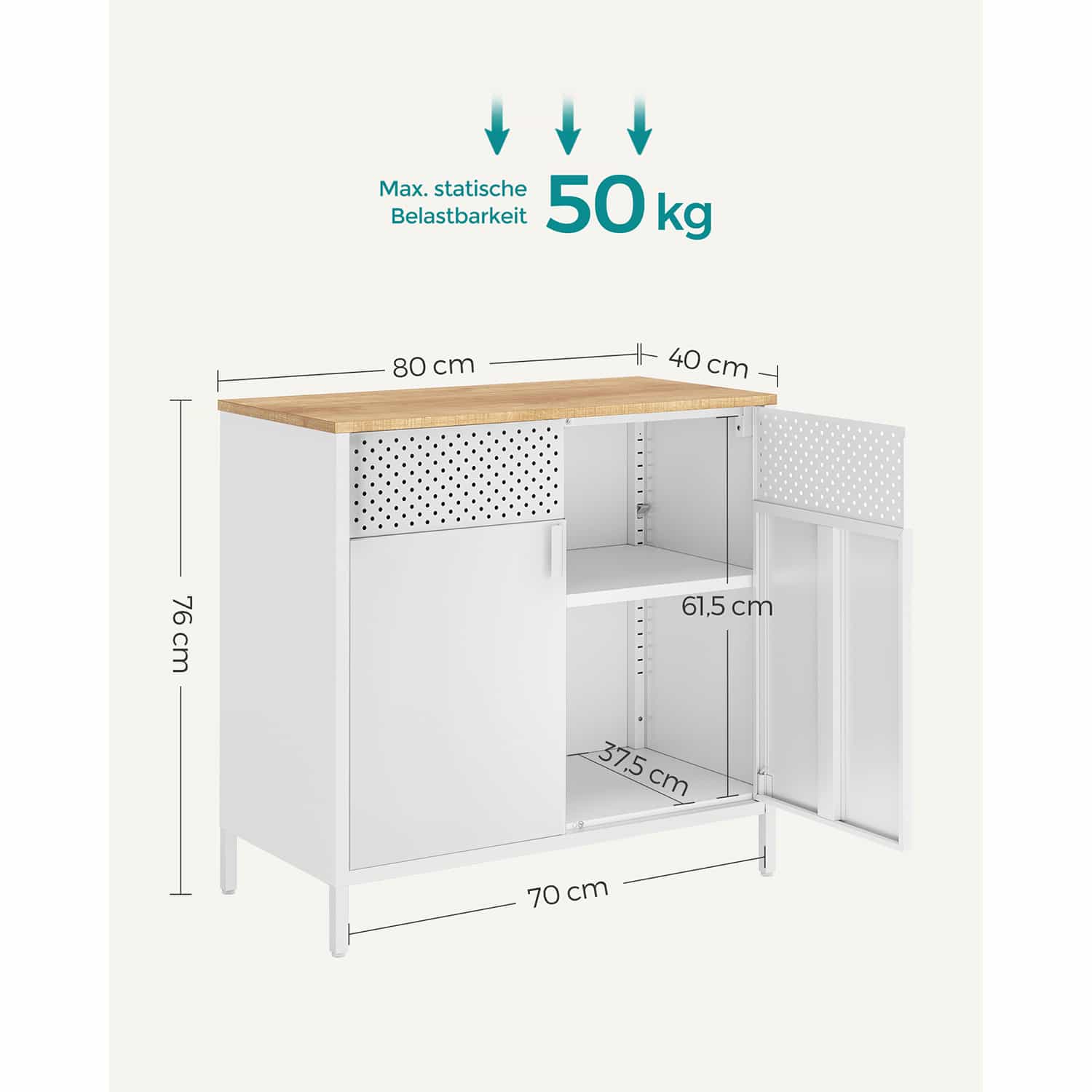 Aufbewahrungsschrank aus Stahl mit Löchern-LSC102W57 Aufbewahrungsschrank aus Stahl mit Löchern-LSC102W57
