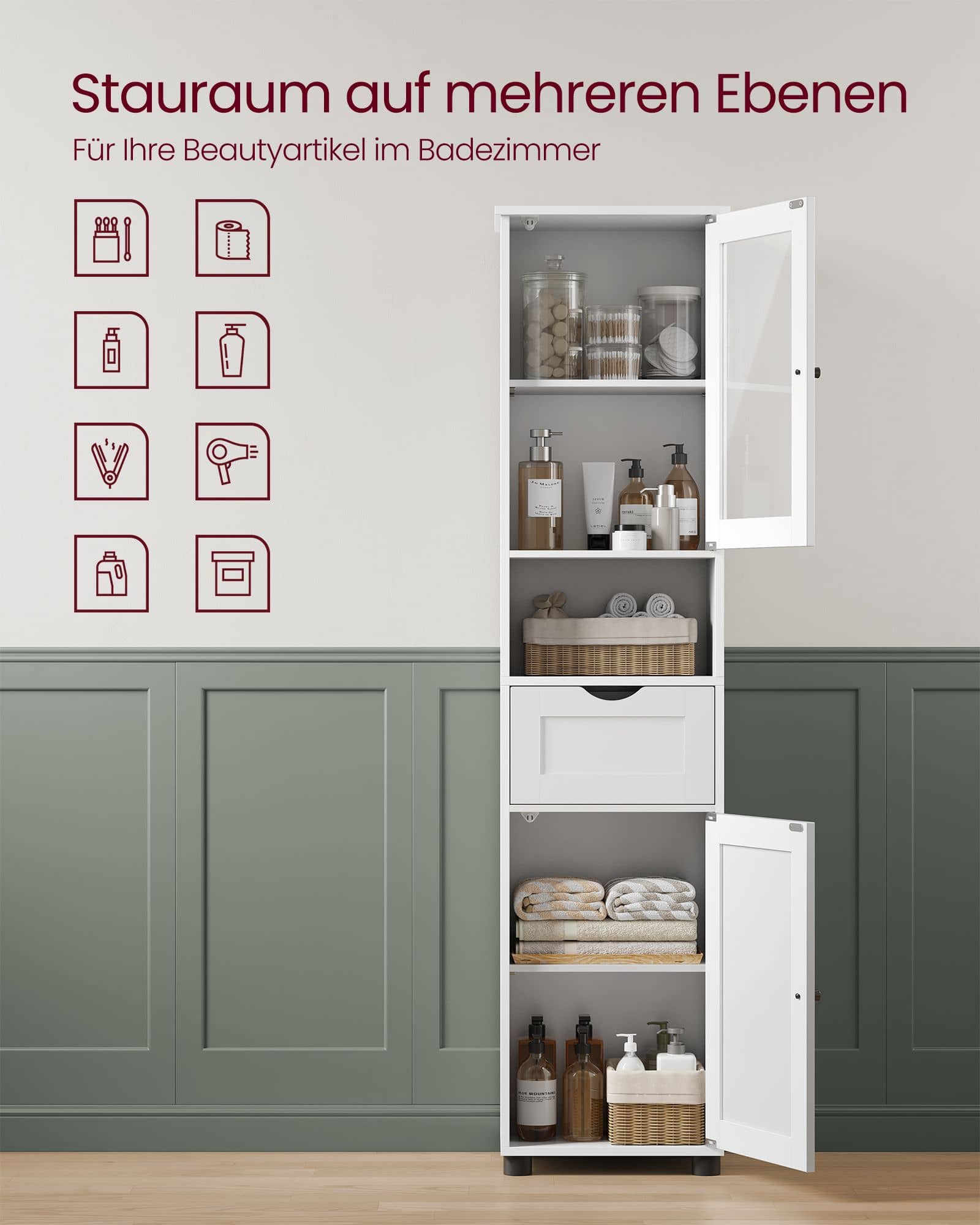 Badezimmerschrank mit offnem Fach platzsparend Badezimmerschrank mit offnem Fach platzsparend