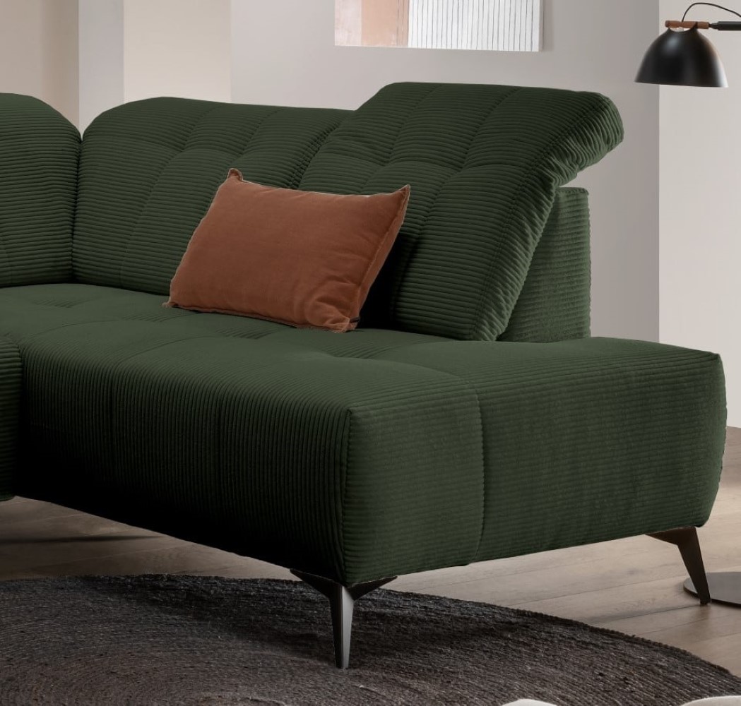 Cord Sofa grün - Sano - Elektrofunktion Cord Sofa grün - Sano - Elektrofunktion