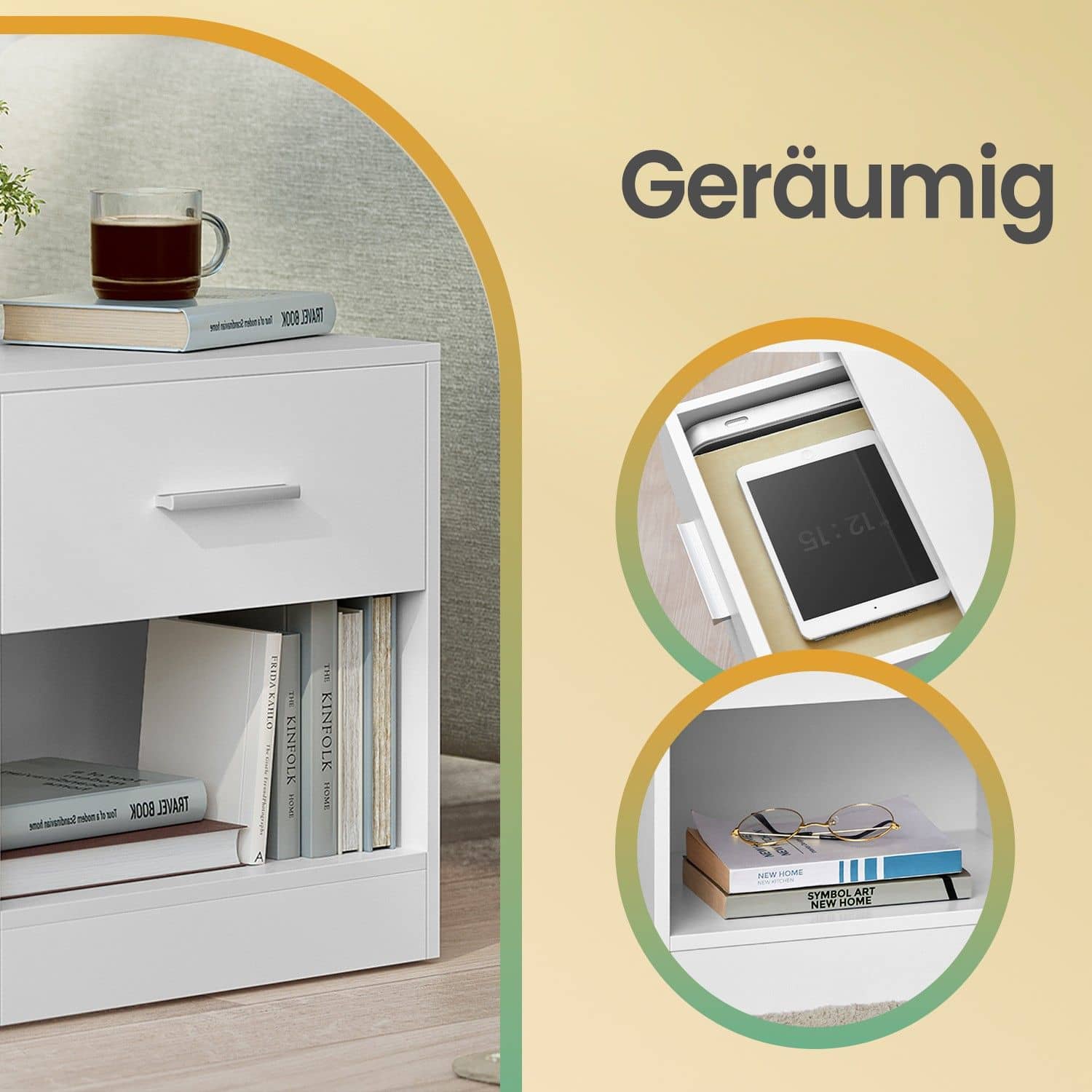 Nachttisch, 2er Set, Beistelltisch Nachttisch, 2er Set, Beistelltisch