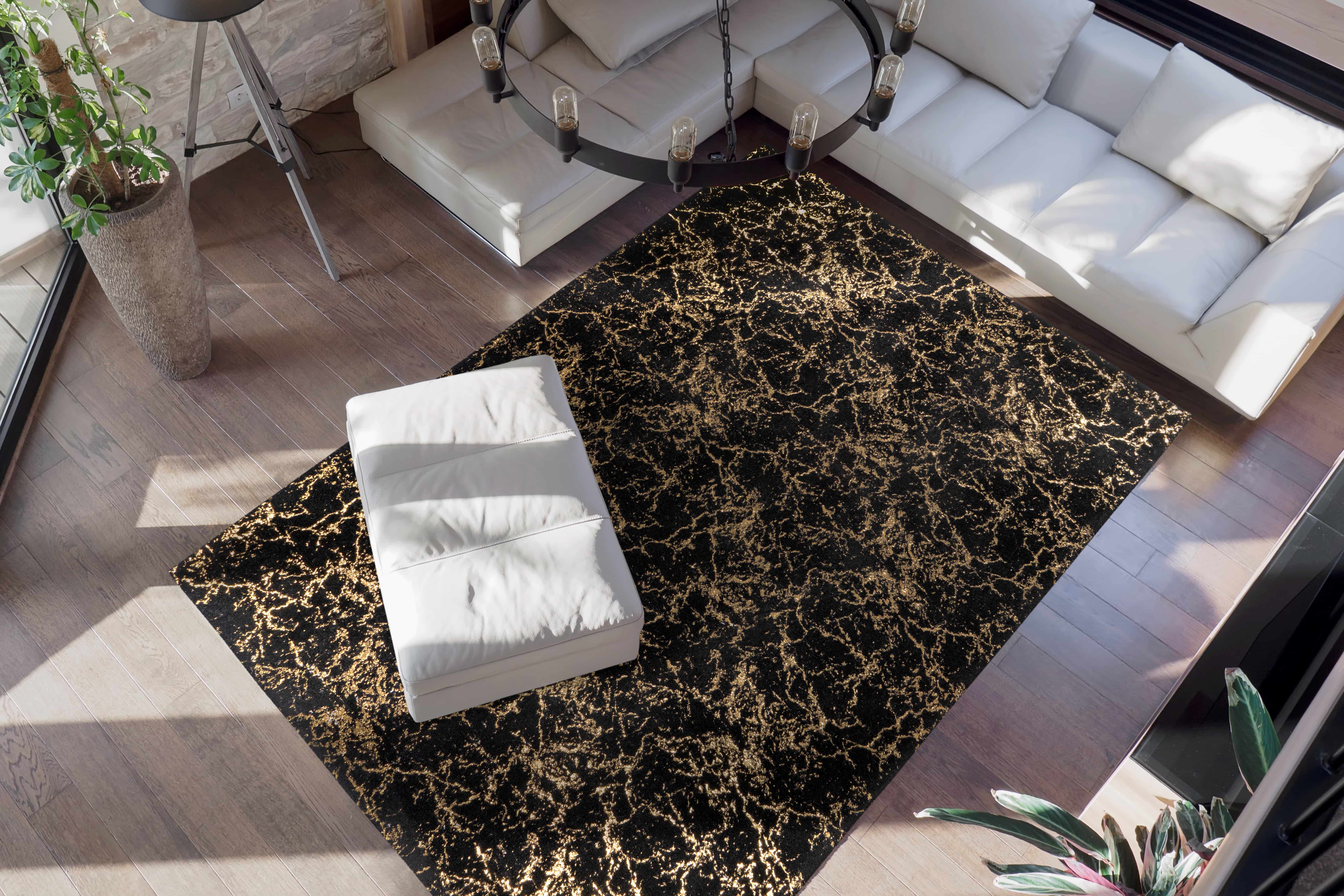 Bijou 225 Schwarz / Gold 80cm x 150cm Bijou 225 Schwarz / Gold 80cm x 150cm