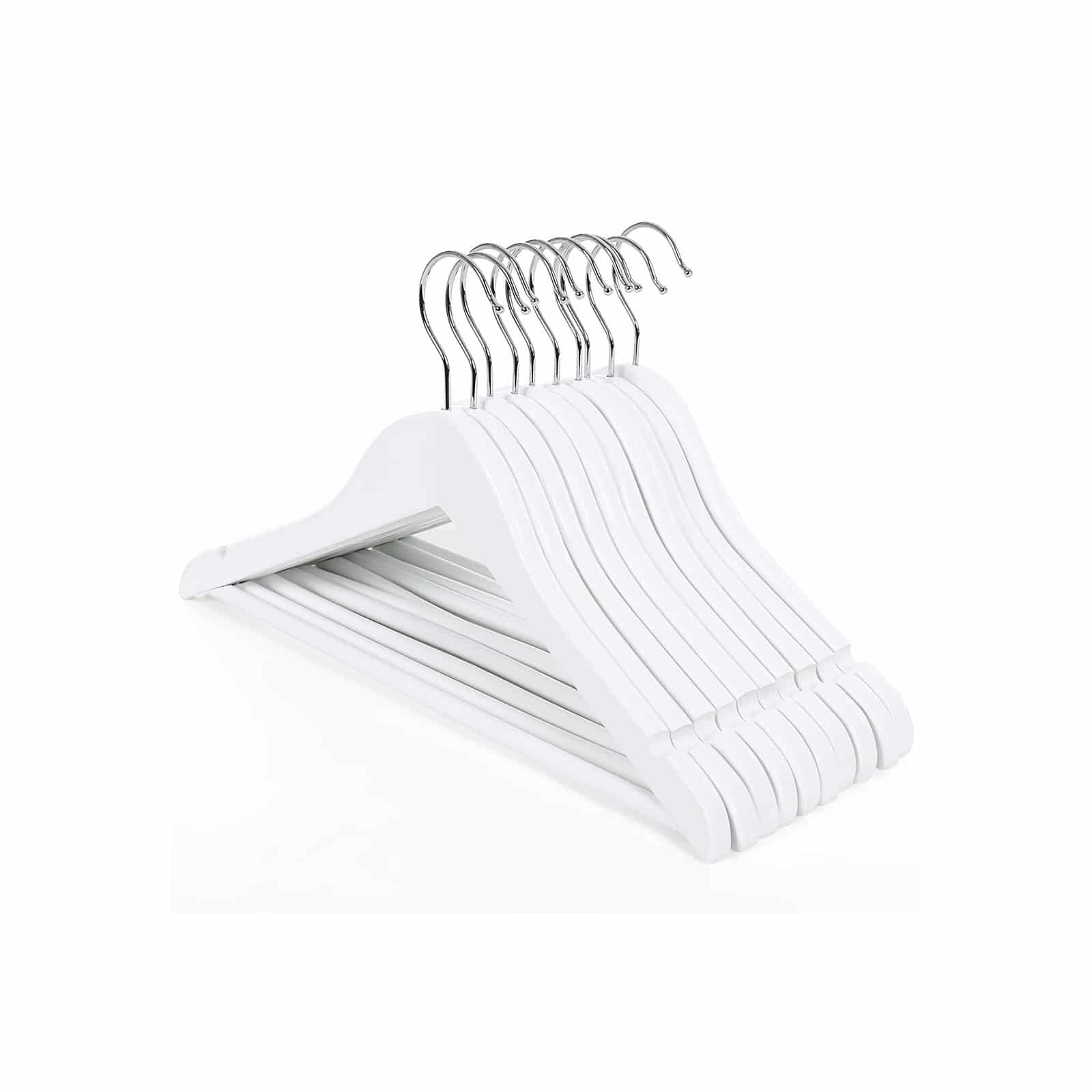 Kinderbügel Ahornholz 20 Stück Weiß-B34CRW06W-20 Kinderbügel Ahornholz 20 Stück Weiß-B34CRW06W-20