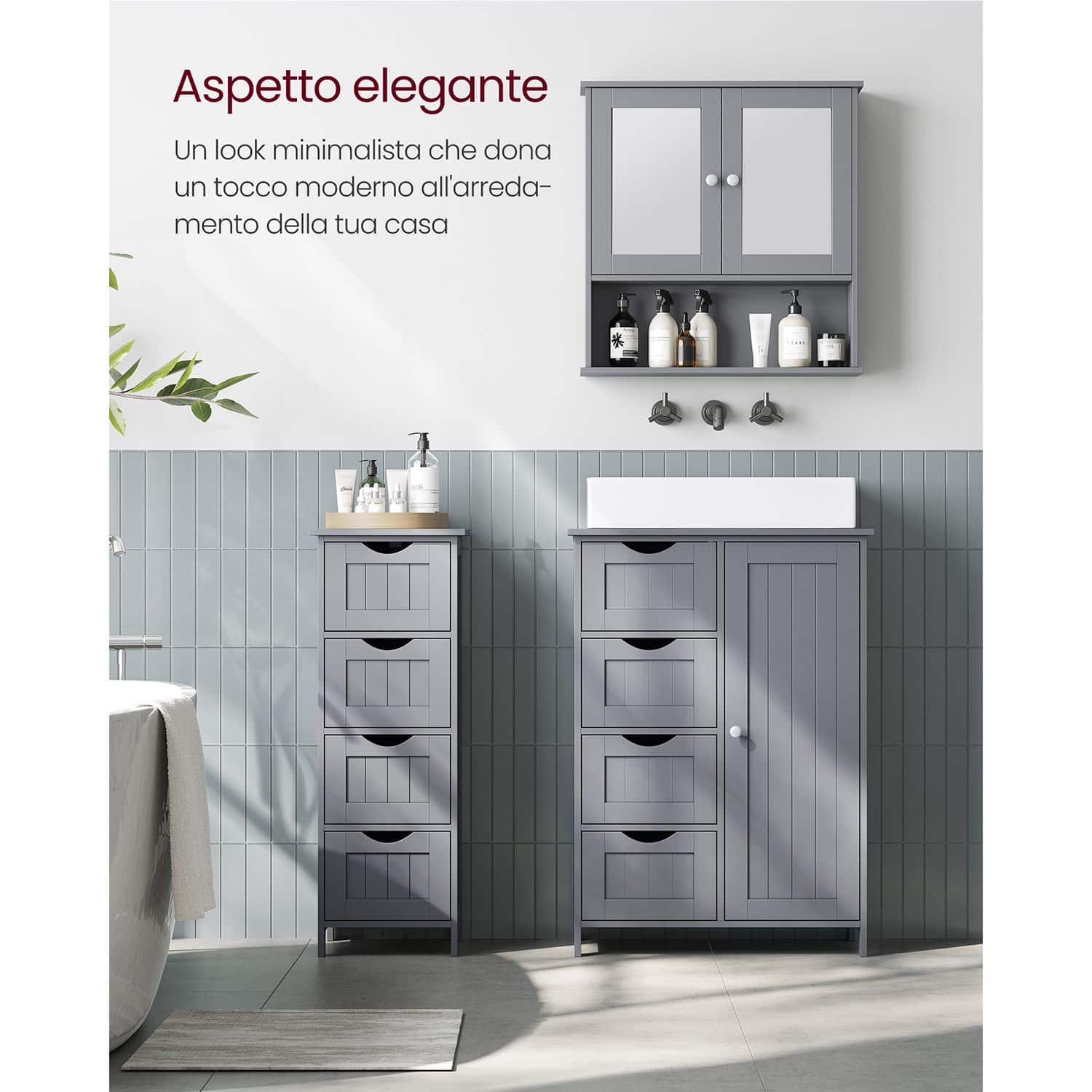 Badezimmerschrank mit 4 Schubladen Badezimmerschrank mit 4 Schubladen