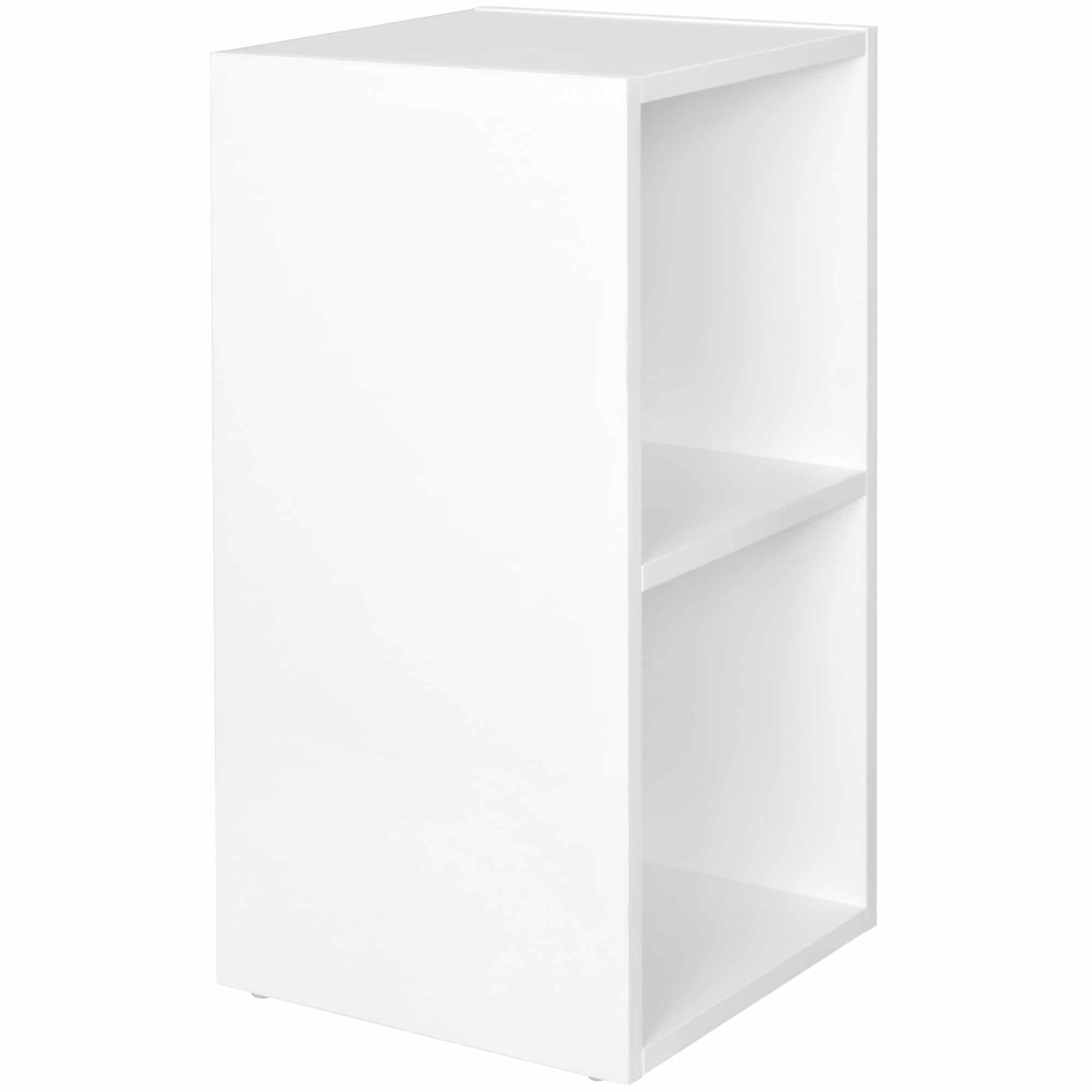 44718-WOHNLING-Standregal-KLARA-vorne-weiss-Rueck_2 Standregal WL5.178 Holz 30x60x30 cm Modern Weiß Schwarz Regal Klein