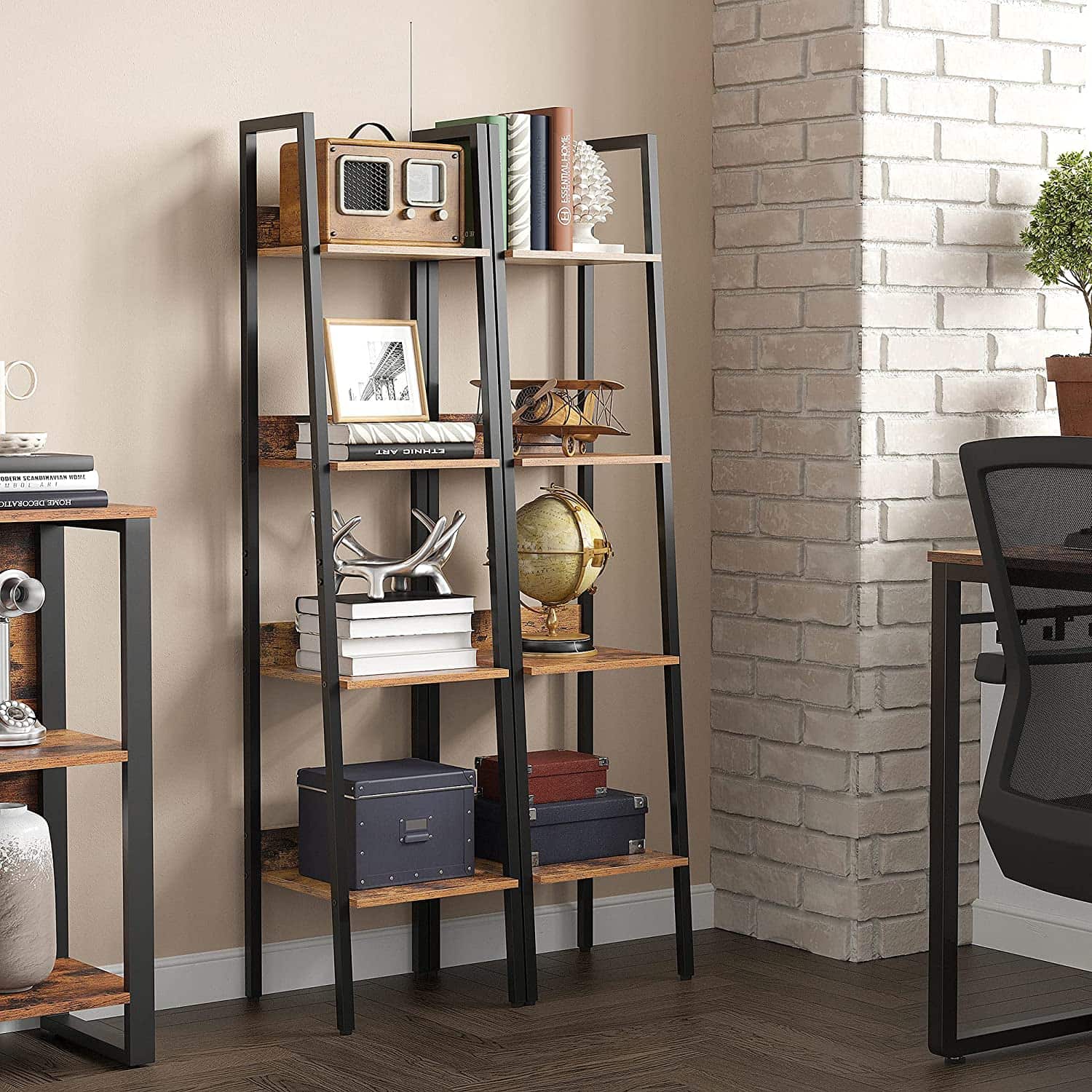 LLS108B01-2eeW102d8UmkoF Bücherregal mit 4 Ebenen