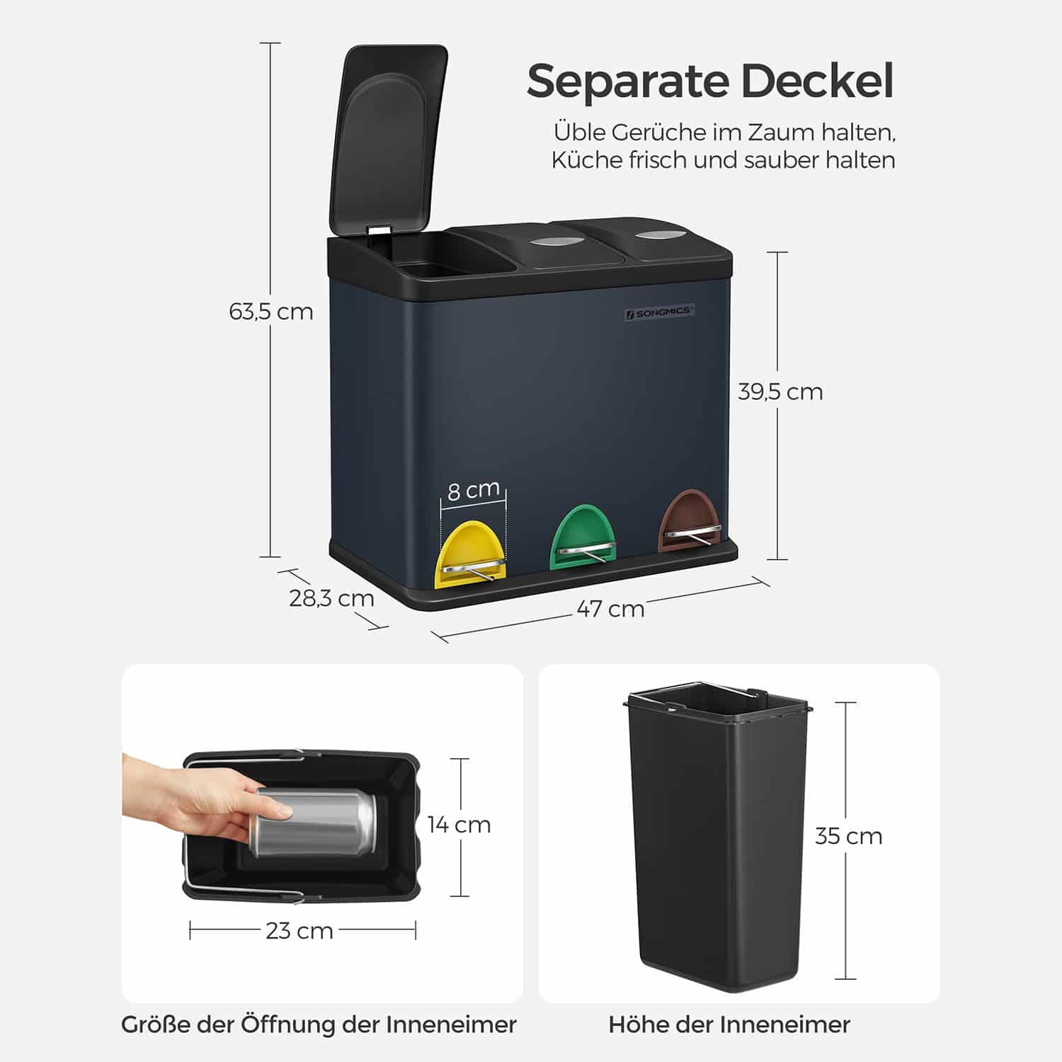 Mülleimer für die Küche-LTB24GS Mülleimer für die Küche-LTB24GS