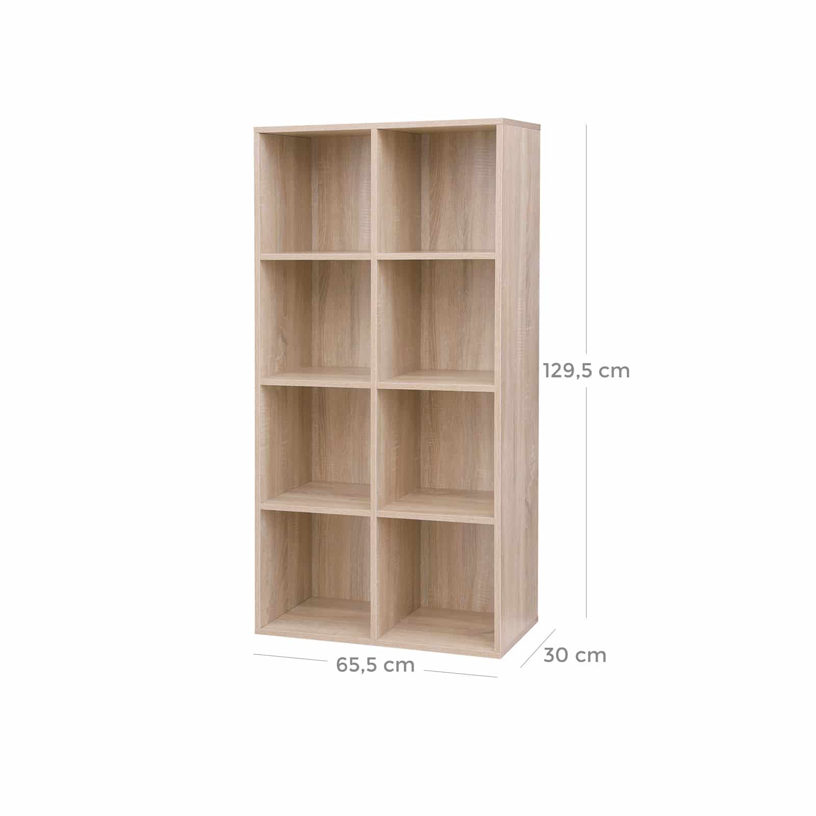 Schlichtes-Regal-8-Faecher-Holzoptik-LBC24NL-7JNPG2RuRMZSOj Schlichtes Regal mit 8 Fächern Holzoptik