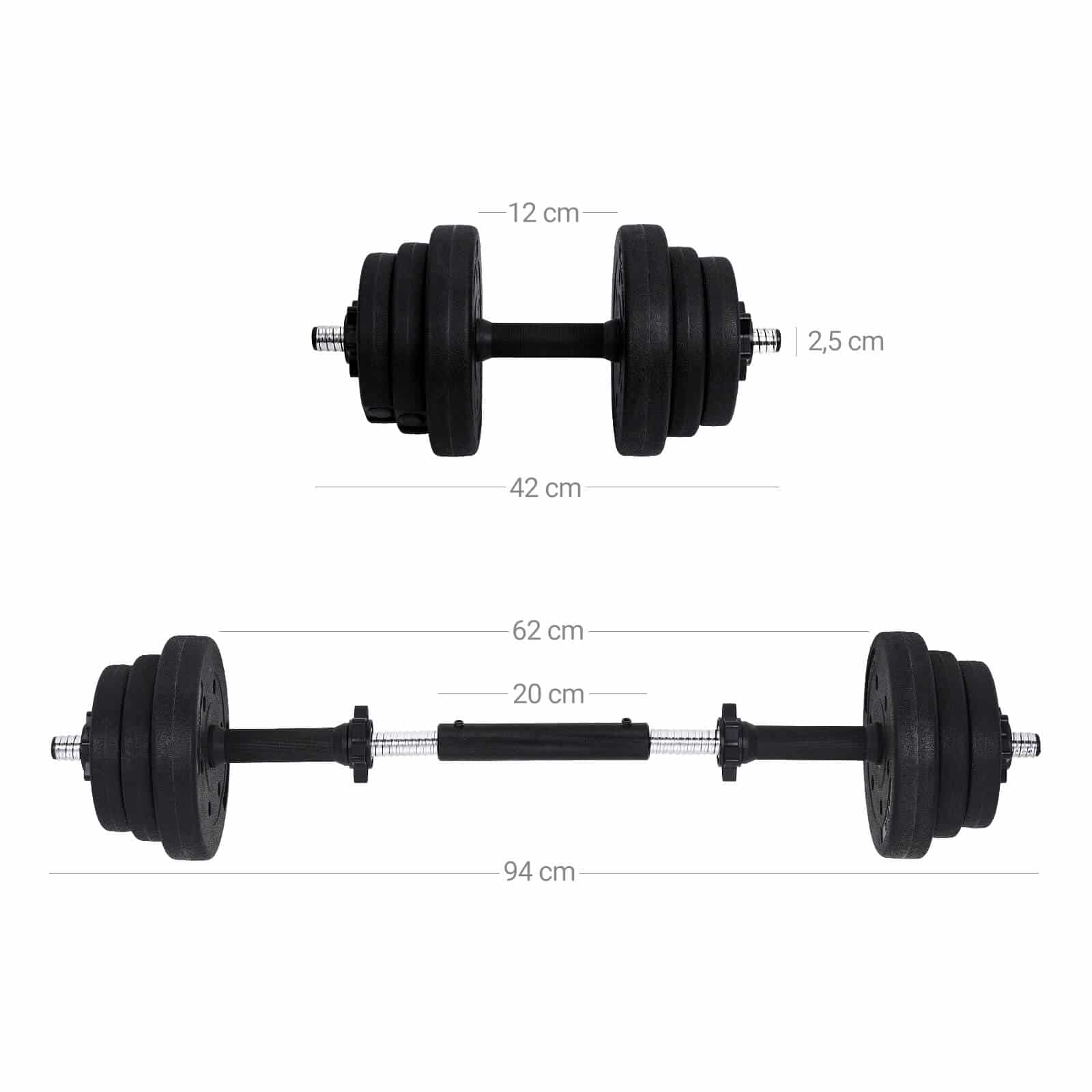Hantelset 2 x 15 kg-B34SYL30HBK Hantelset 2 x 15 kg-B34SYL30HBK