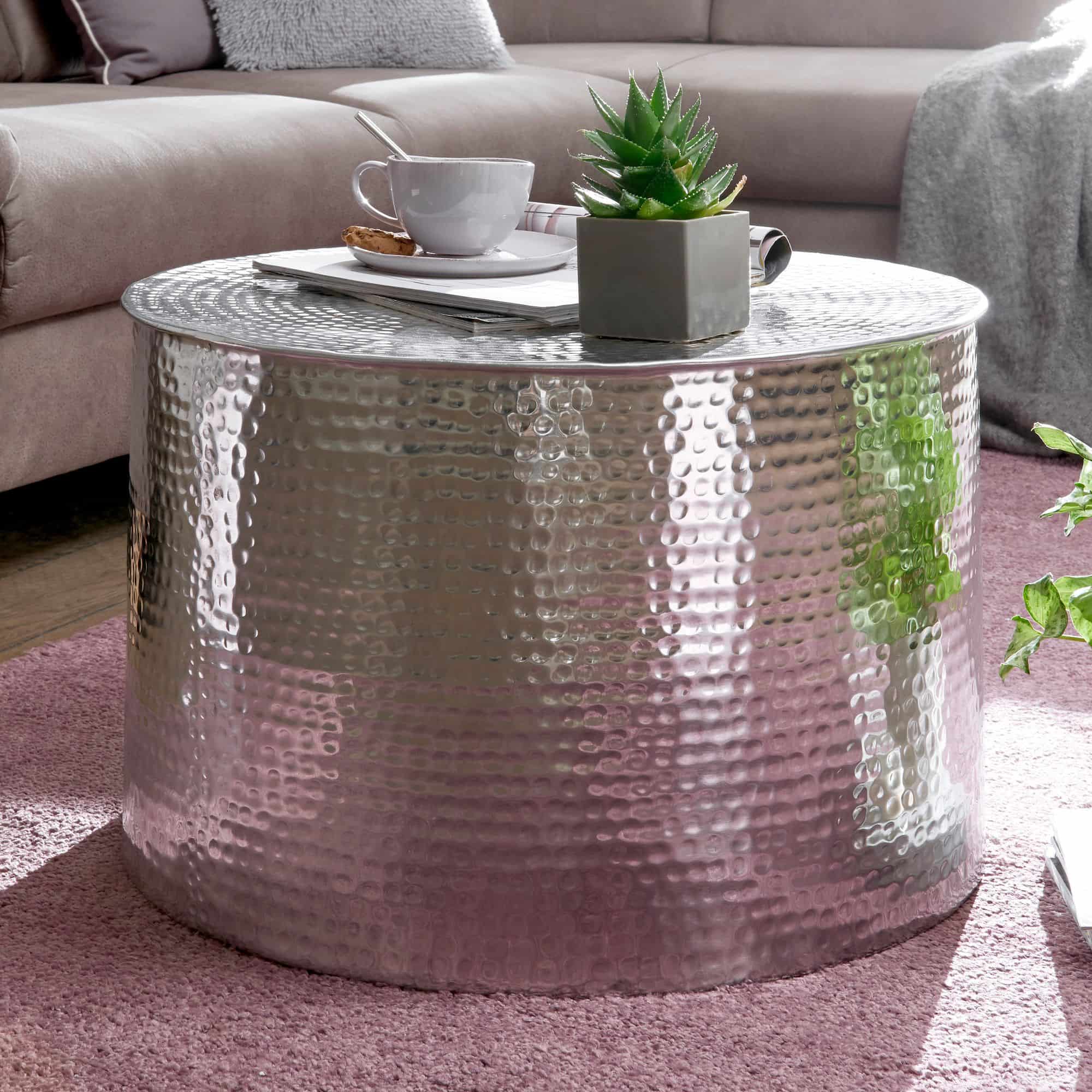 46290-WOHNLING-Couchtisch-60x60x40-cm-Aluminium-SilGcJgxtQ2gmTRV Wohnling Couchtisch Akola Ø 61 cm – Silber Aluminium