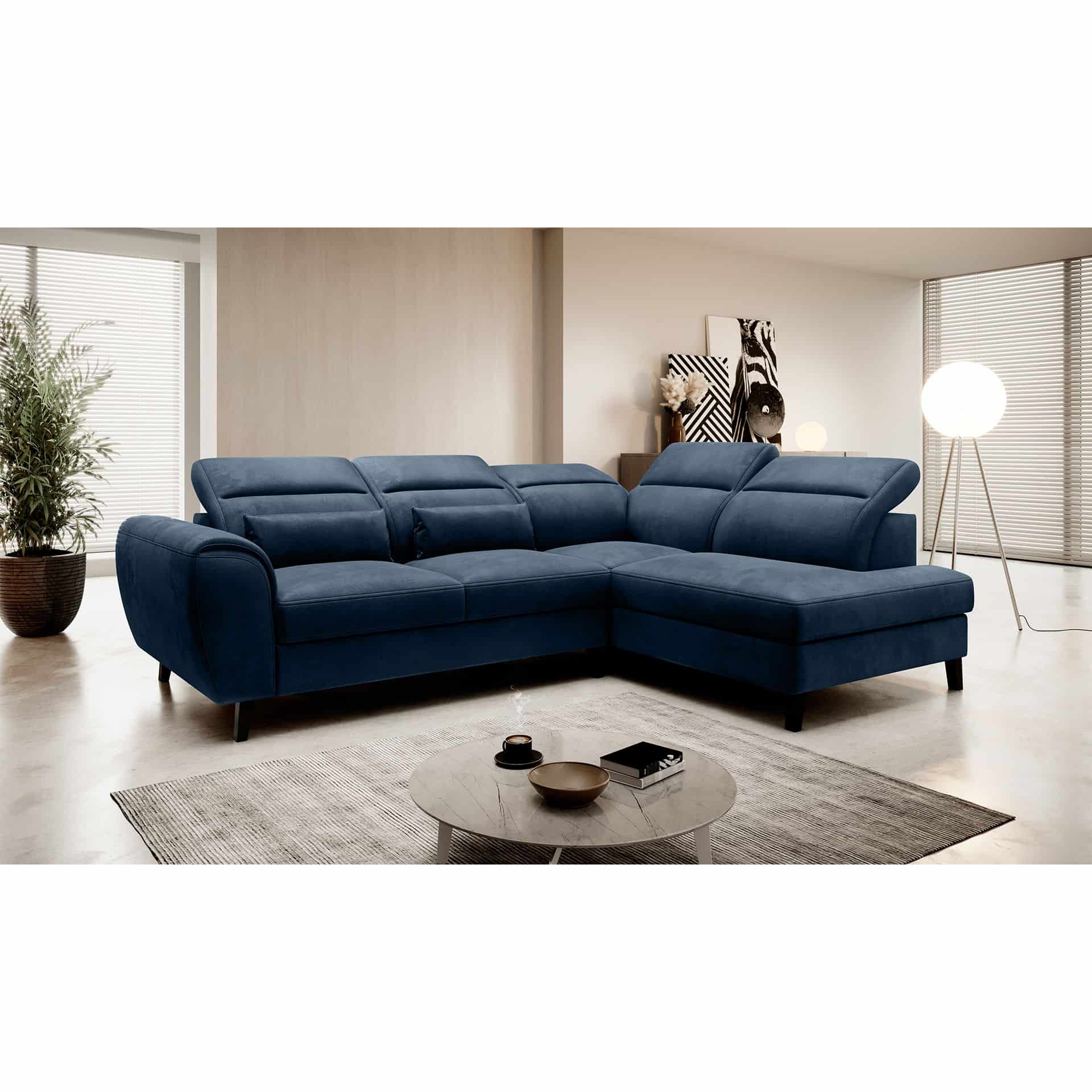 Ecksofa Noble mit Schlaffunktion, Bettkasten und Nube-Bezug Ecksofa Noble mit Schlaffunktion, Bettkasten und Nube-Bezug