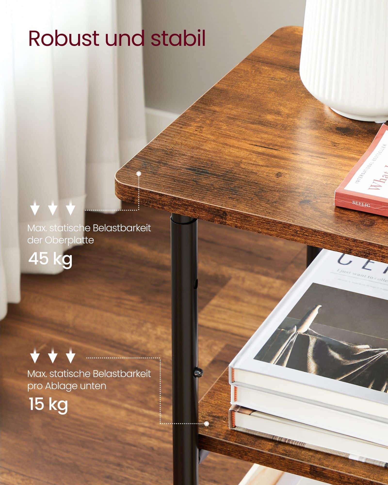 Druckertisch mit 3 Ebenen und Rädern Druckertisch mit 3 Ebenen und Rädern