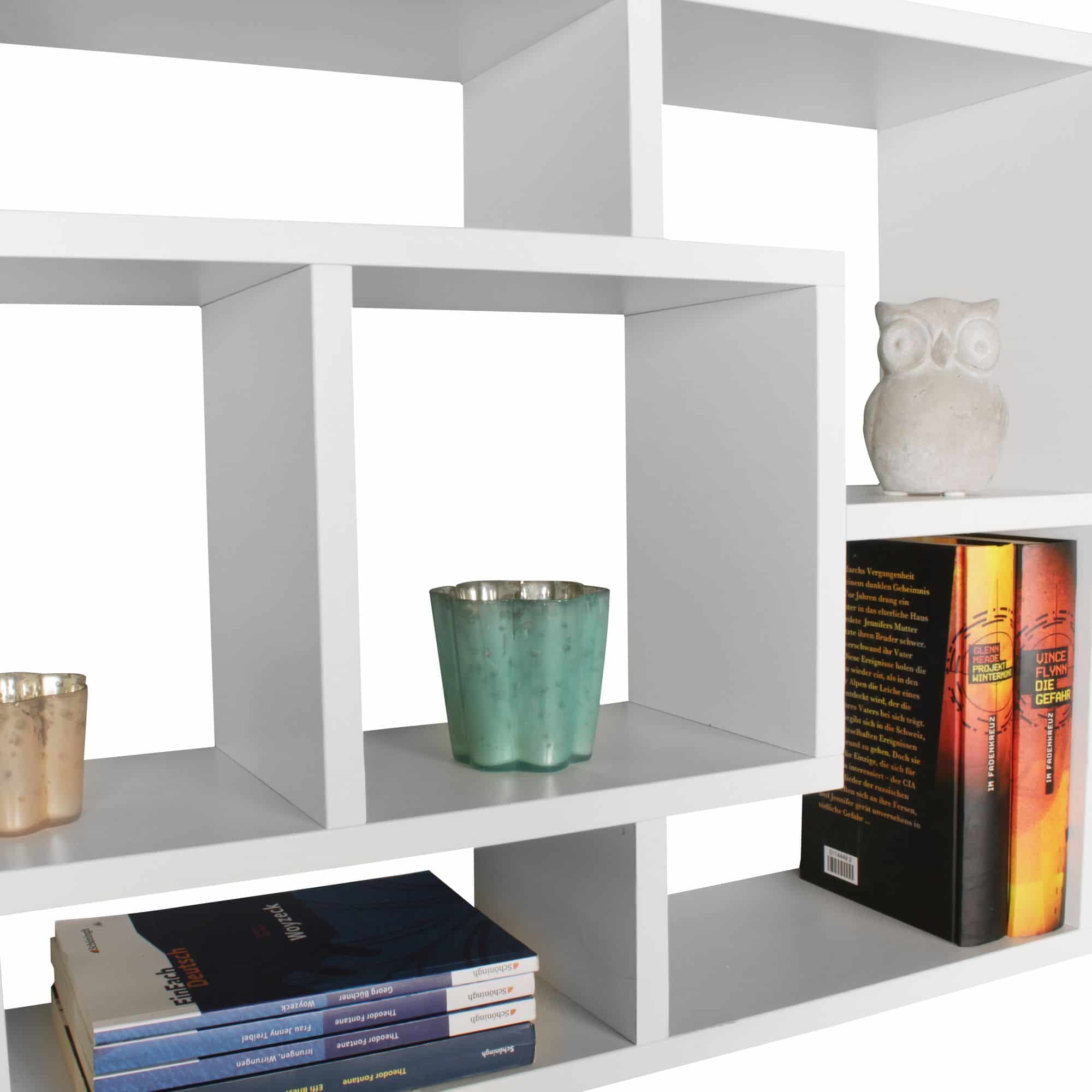 44697-WOHNLING-Wandregal-ALEX-weiss-WL5-167-WL5-1_4 Wandregal PAOLA weiß 85 x 47,5 x 16 cm MDF-Holz Hängeregal modern