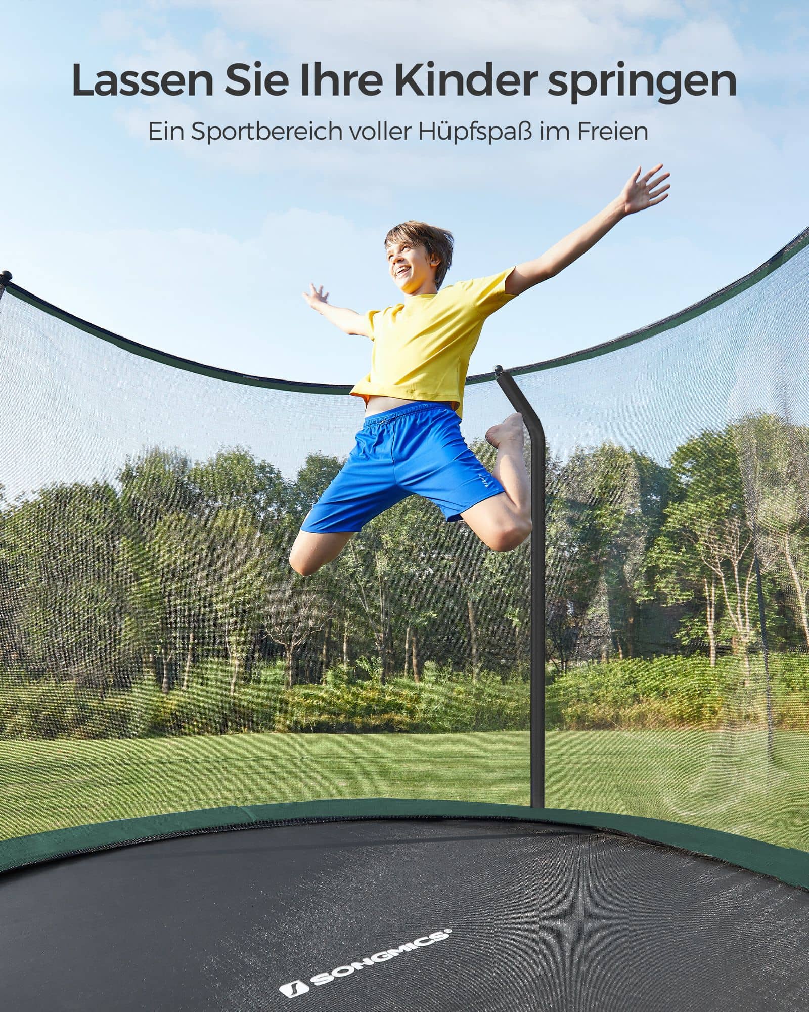 Trampolin groß Ø 366 cm mit Innennetz-B34STR123C01