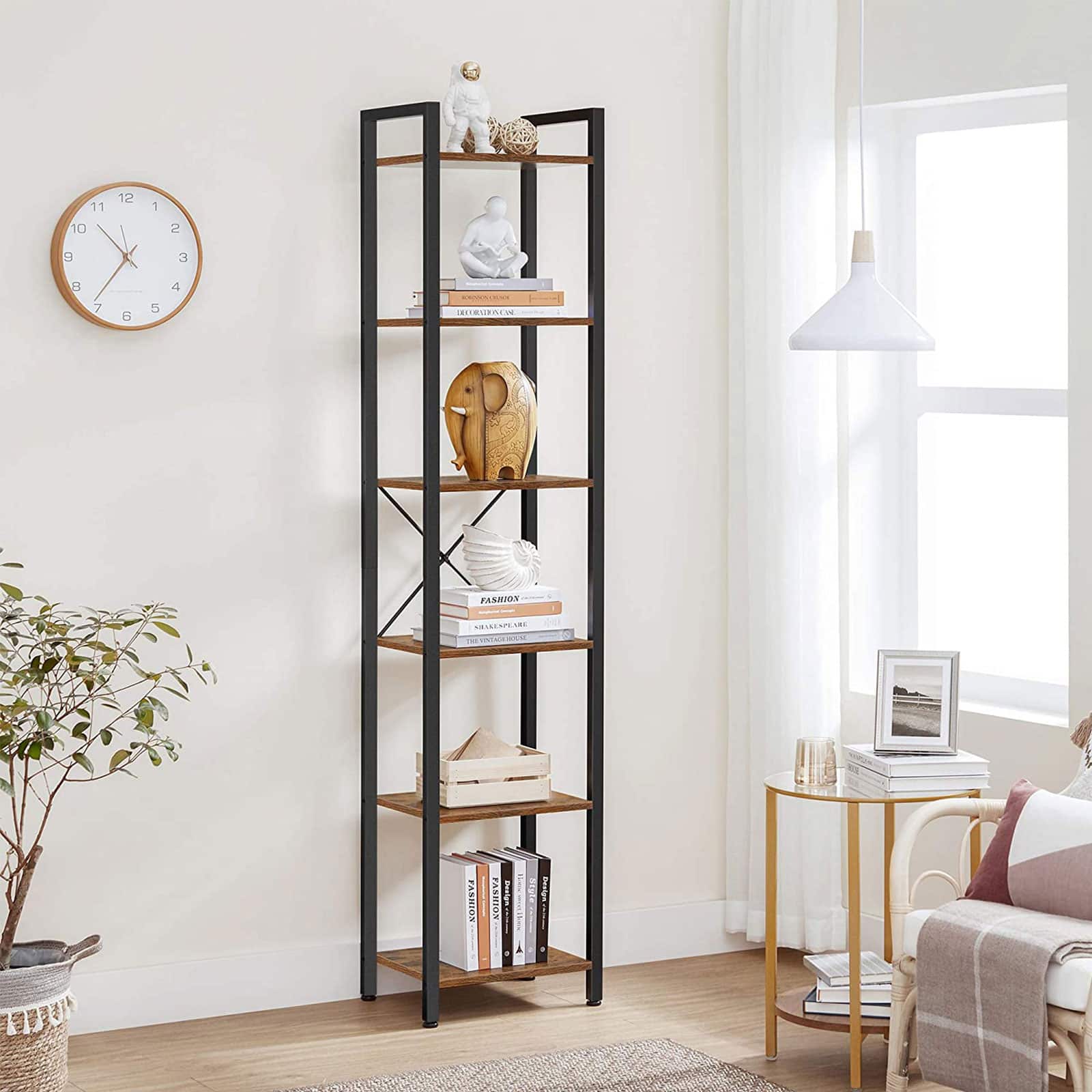 Bücherregal vintagebraun-schwarz-B34LLS101B01 Bücherregal vintagebraun-schwarz-B34LLS101B01