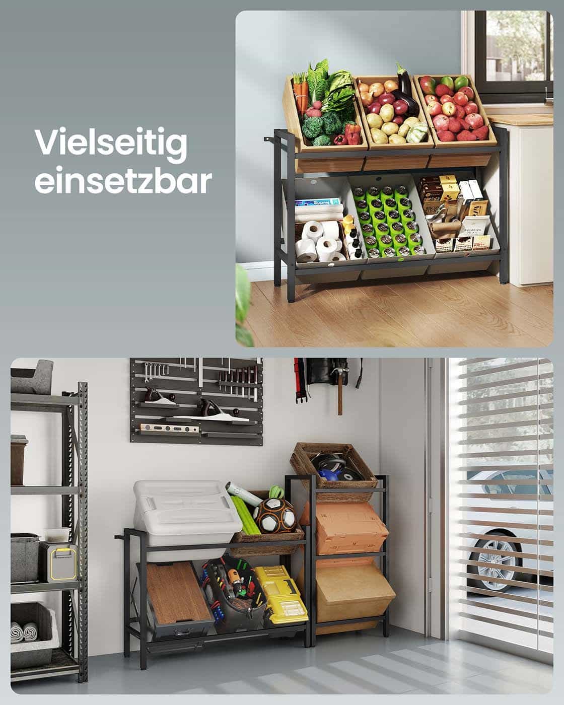 Getränkekistenregal 2 Ebenen für 6 Kisten Getränkekistenregal 2 Ebenen für 6 Kisten