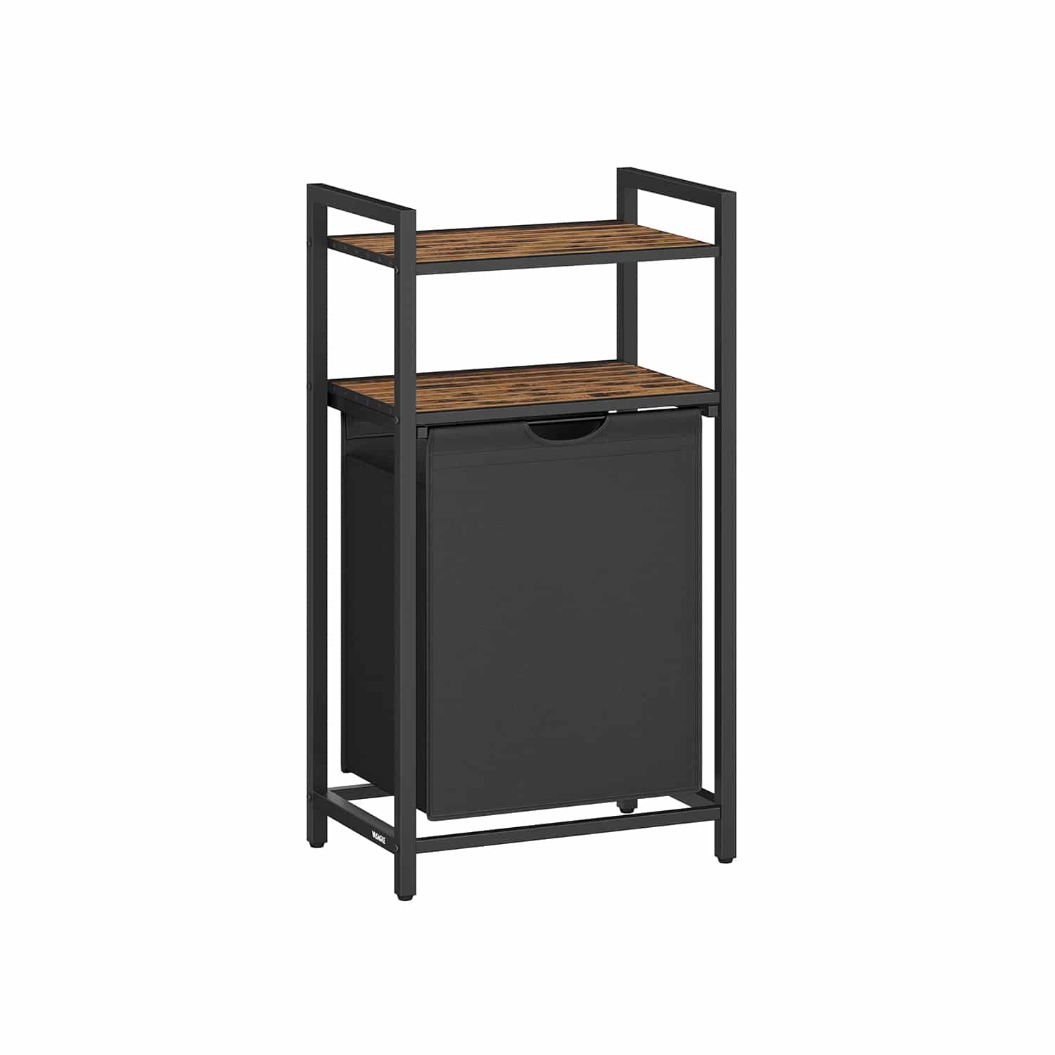 Wäschekorb mit 2 Ablagen 65 Liter vintagebraun-schwarz Wäschekorb mit 2 Ablagen 65 Liter vintagebraun-schwarz