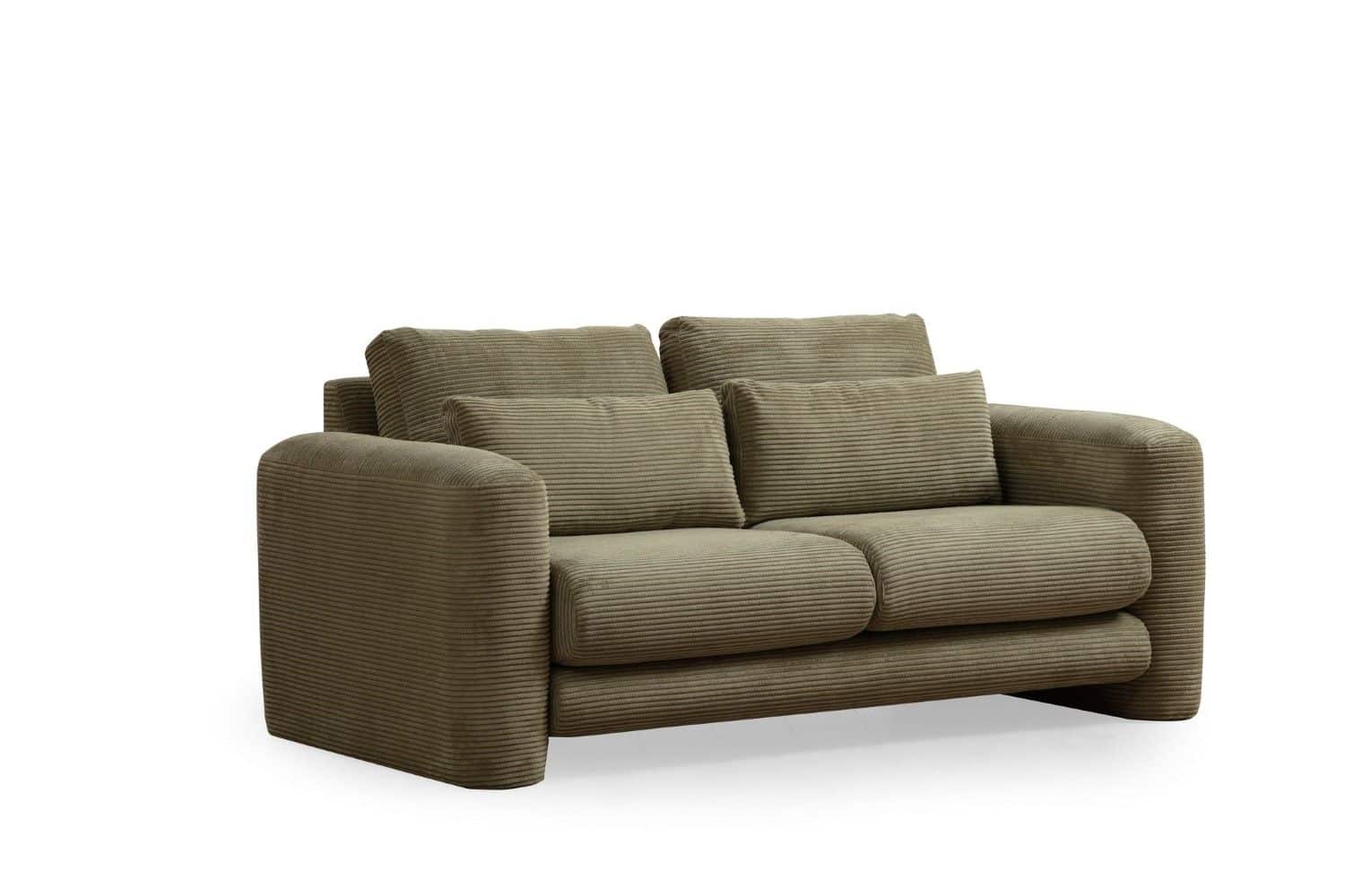 2-Sitzer Sofa Lily Breitcord in Beige – Modernes Design