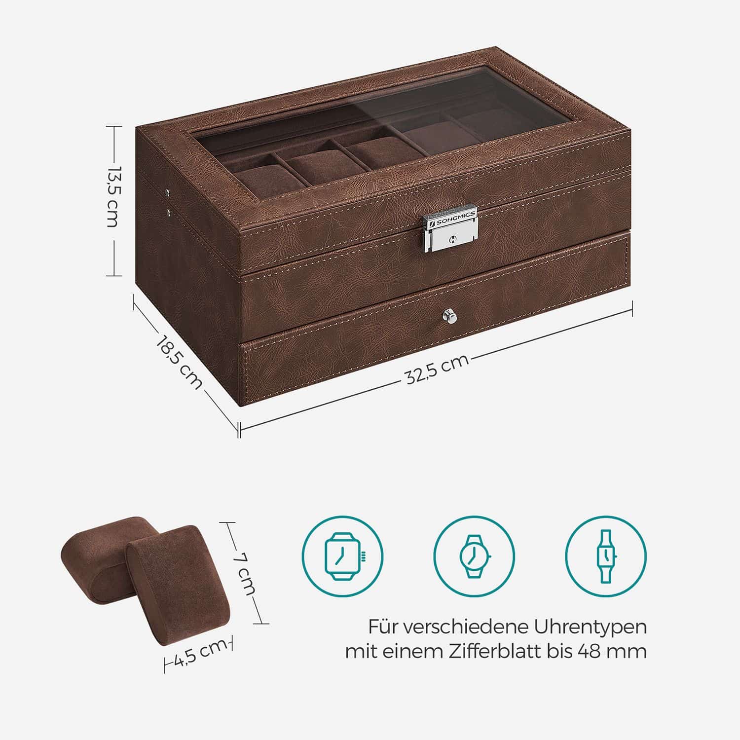 Uhrenbox mit Schublade-JWB012K01 Uhrenbox mit Schublade-JWB012K01