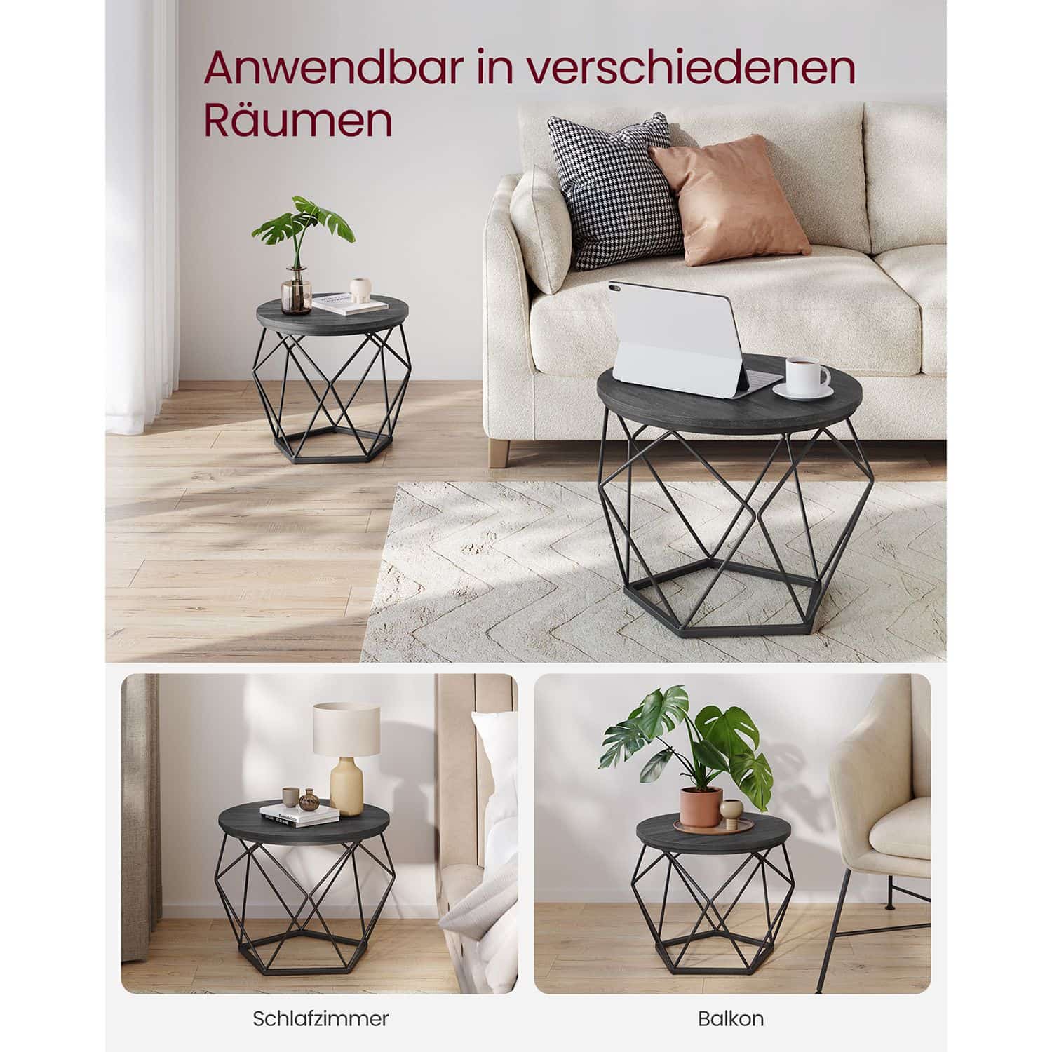 Couchtisch-Set schwarz 2 Stück-B34LET040B22 Couchtisch-Set schwarz 2 Stück-B34LET040B22
