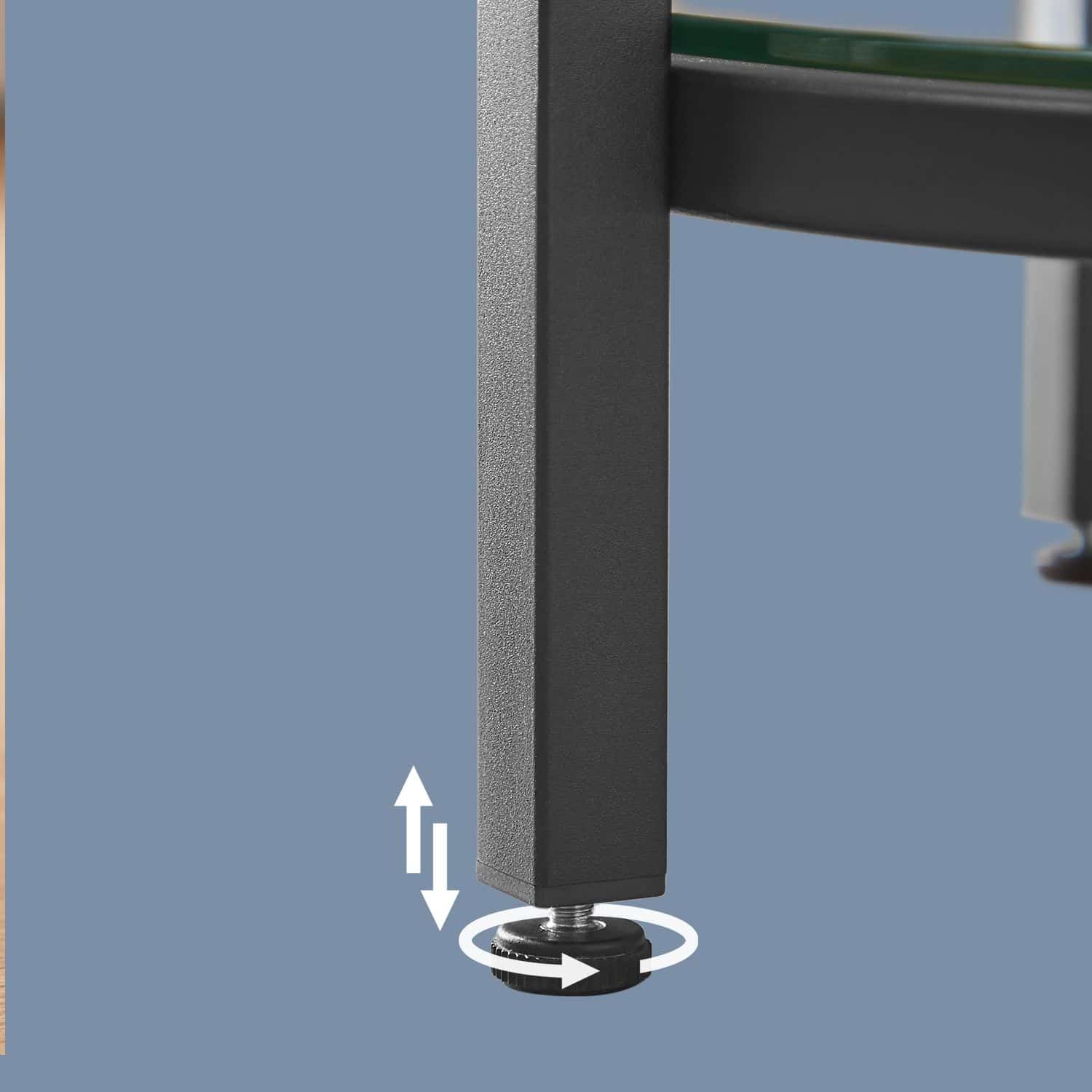 Beistelltisch 2 Ebenen in weißer Marmoroptik mit schwarzem Gestell Beistelltisch 2 Ebenen in weißer Marmoroptik mit schwarzem Gestell