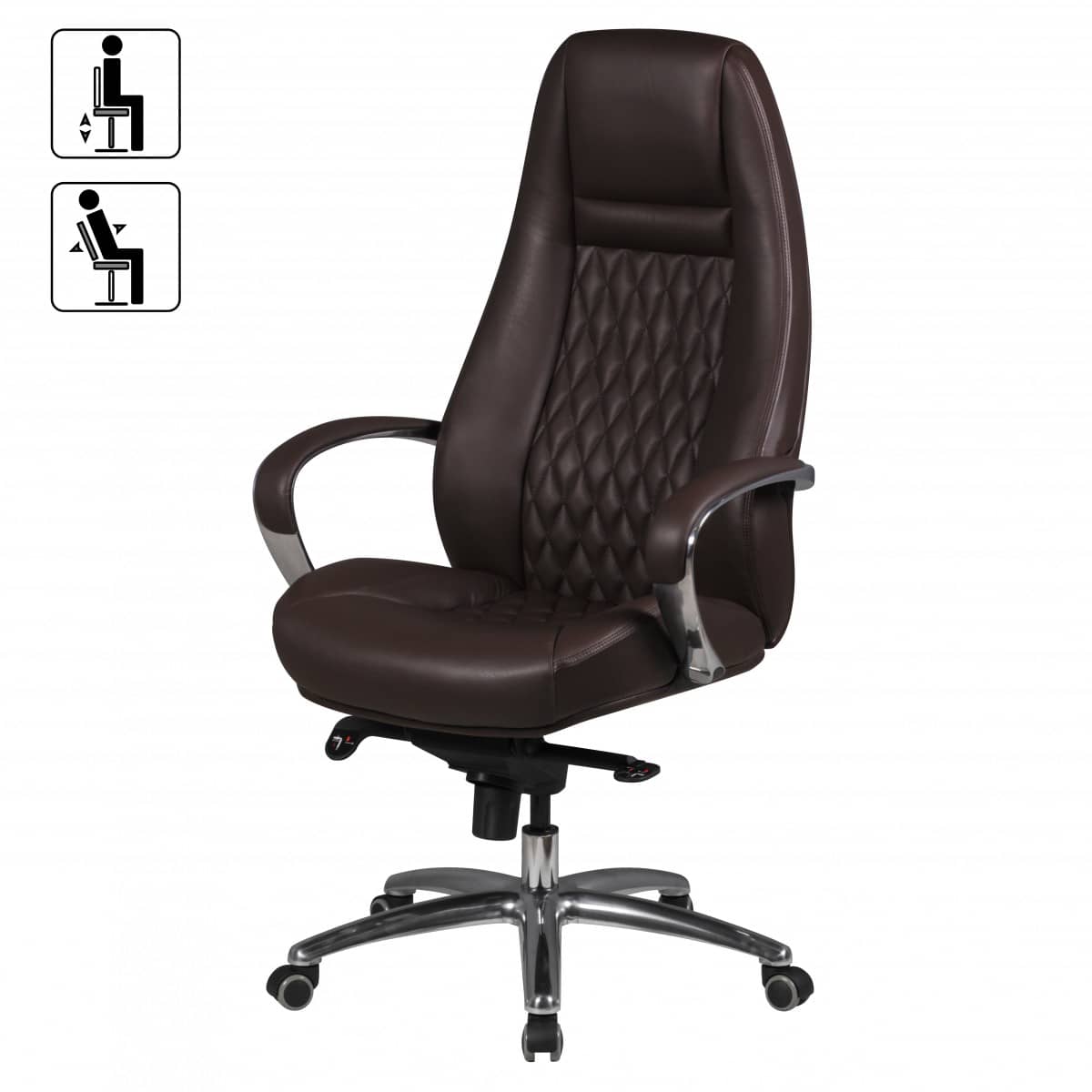 40240-AMSTYLE-Chefsessel-Austin-Echtleder-braun-D_2 Bürostuhl AUSTIN Echt-Leder Braun Schreibtischstuhl 120 KG Chefsessel hohe Rückenlehne mit Kopfstütze X-XL