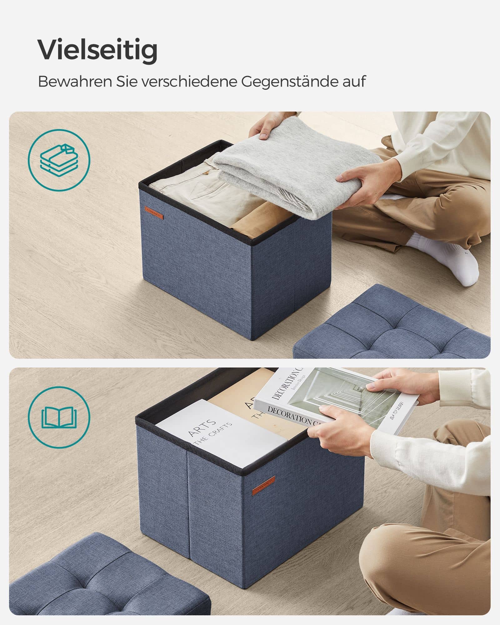 Sitzbank mit Stauraum helldenimblau-LSF102Q01 Sitzbank mit Stauraum helldenimblau-LSF102Q01