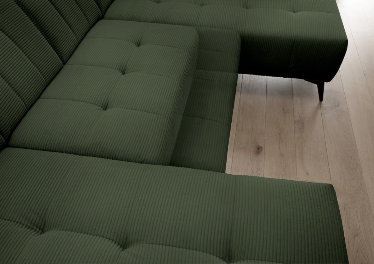 Cord Sofa grün - Sano - Elektrofunktion Cord Sofa grün - Sano - Elektrofunktion