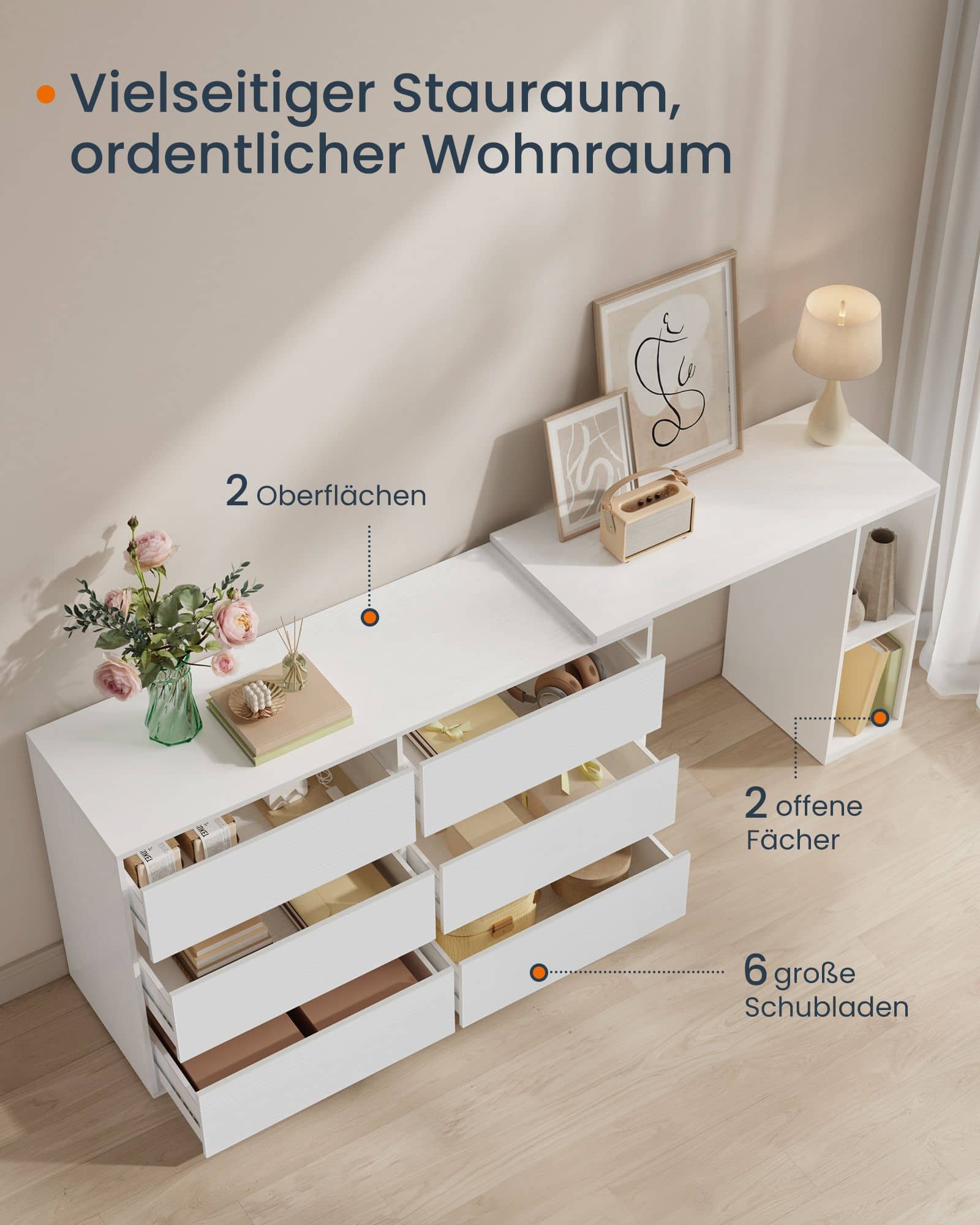 Schminktisch mit Regal nebeneinander oder L-förmig schneeweiß Schminktisch mit Regal nebeneinander oder L-förmig schneeweiß