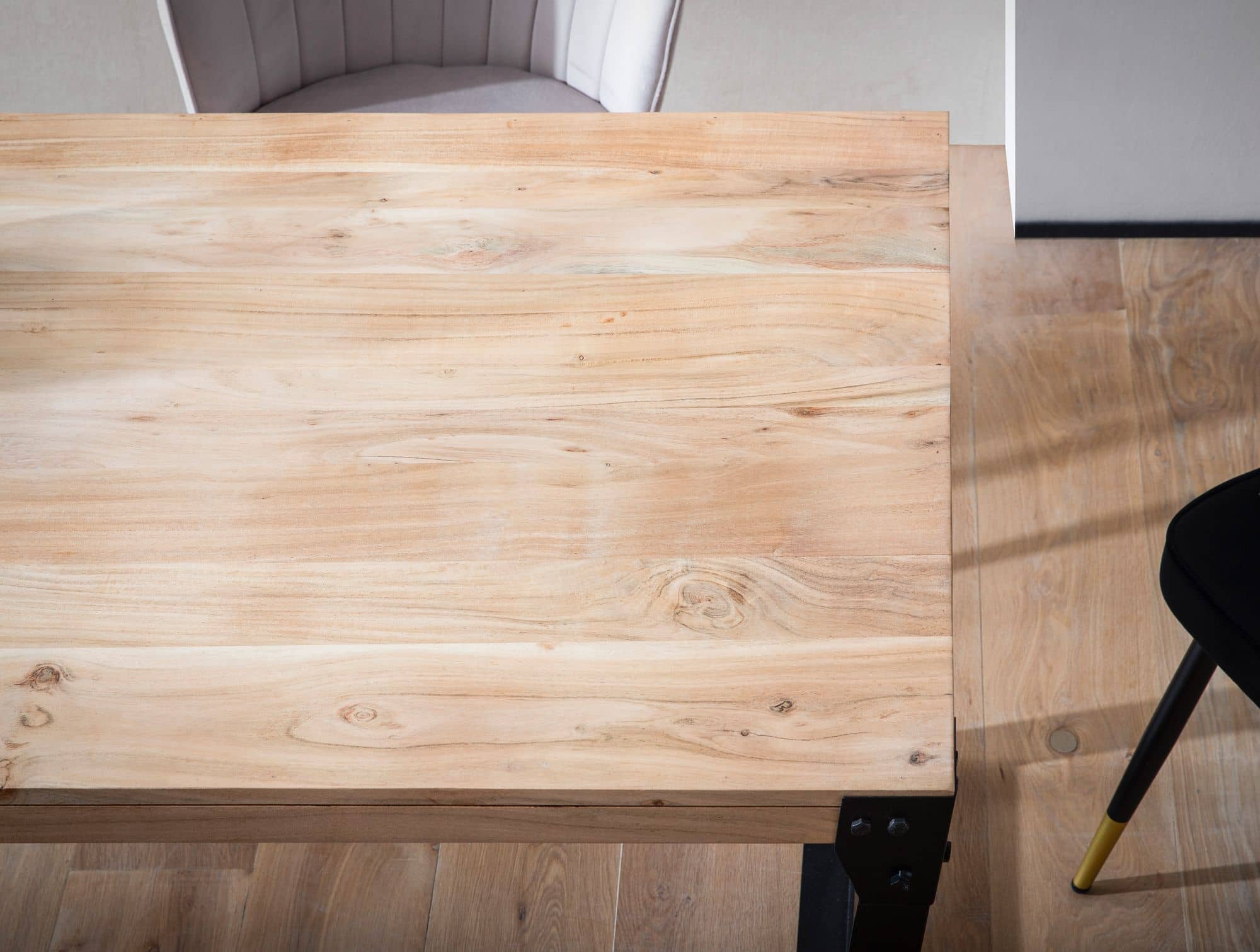 Esszimmertisch 180x90x76 cm Akazie Massivholz Metall Esstisch Industrial Esszimmertisch 180x90x76 cm Akazie Massivholz Metall Esstisch Industrial