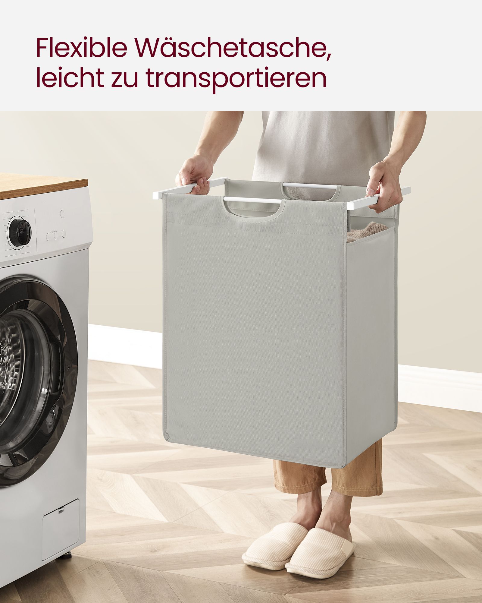 Wäschekorb, Wäschesammler mit Ablage, Wäschesack Wäschekorb, Wäschesammler mit Ablage, Wäschesack