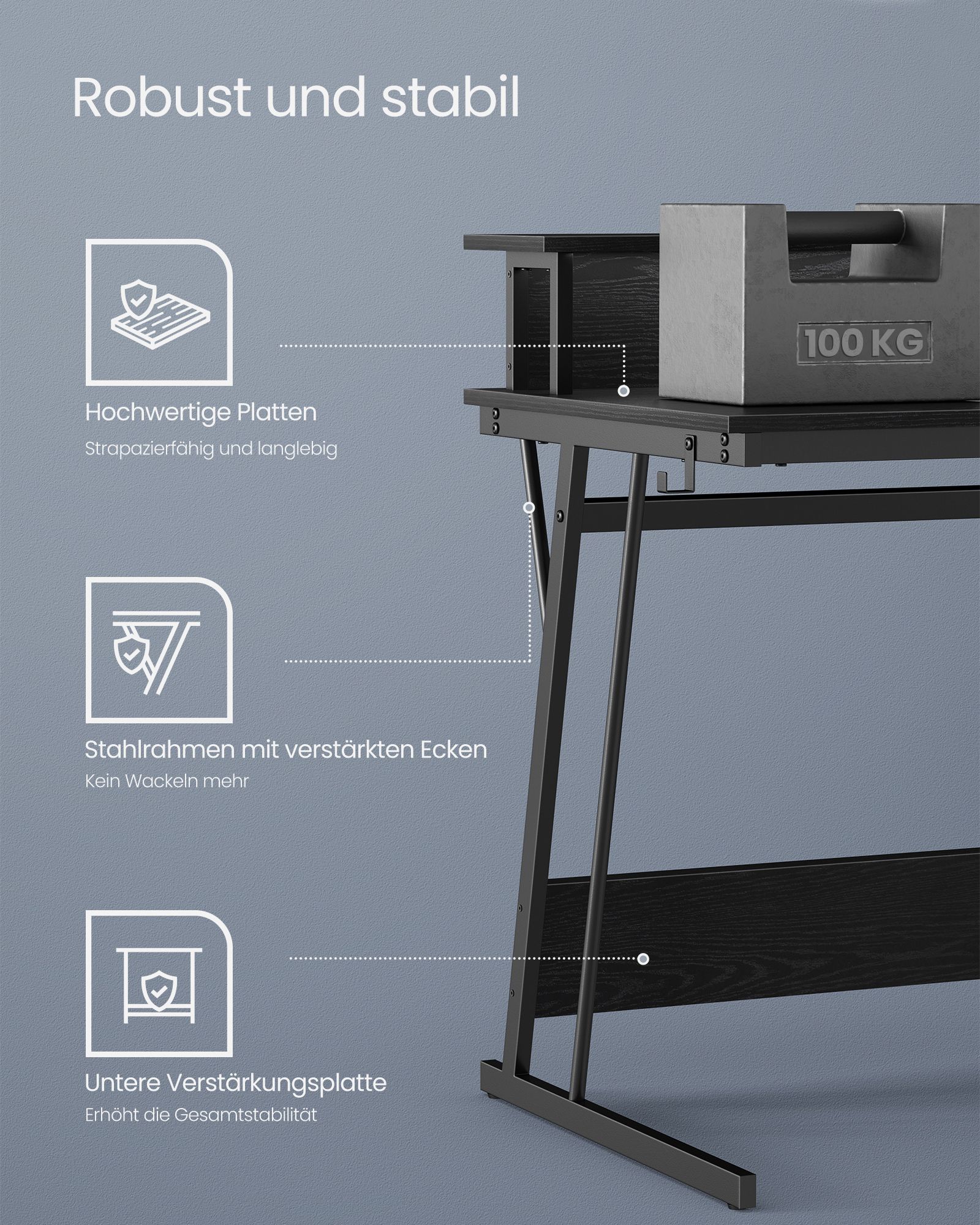 Gaming-Tisch mit LED-Beleuchtung Gaming-Tisch mit LED-Beleuchtung