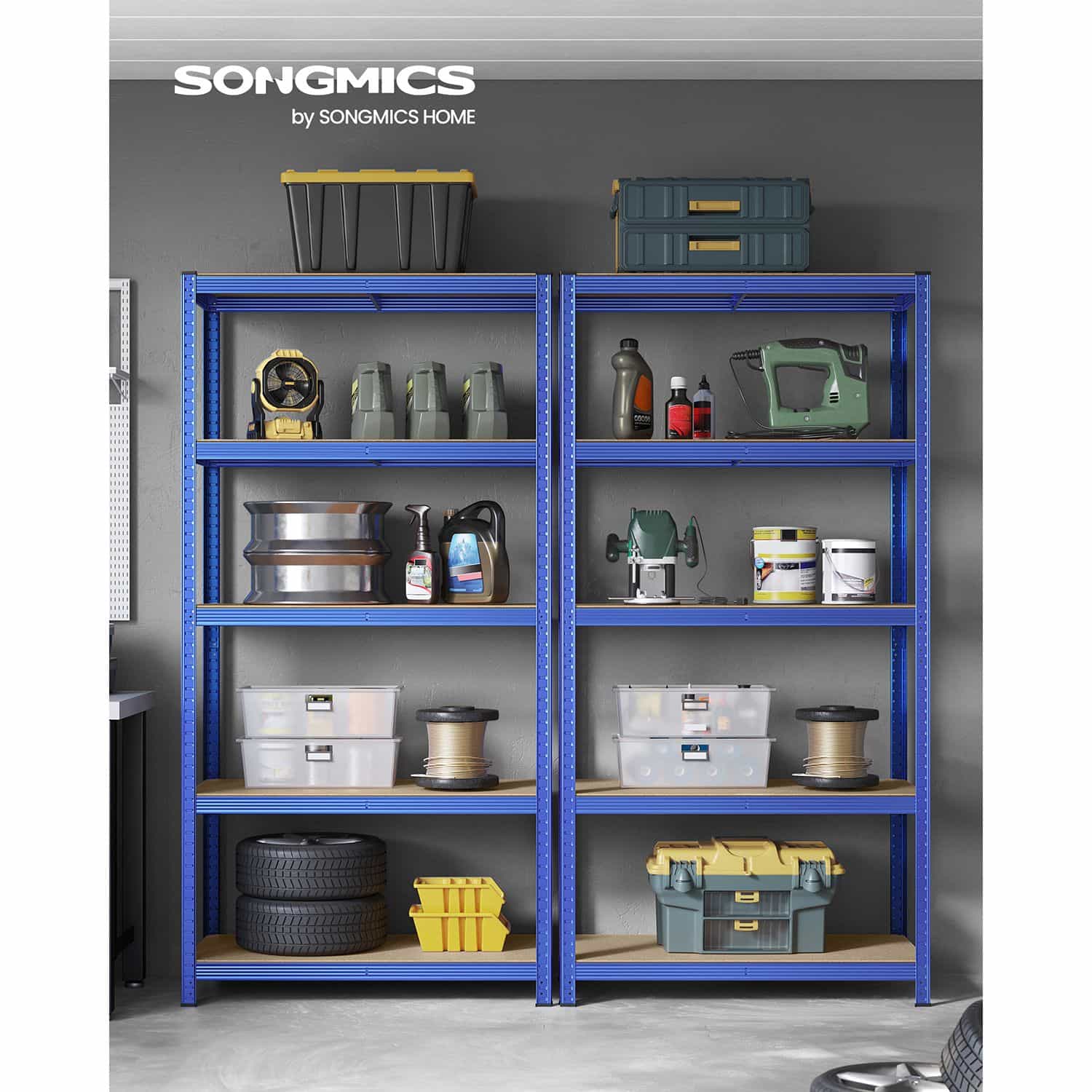 2er Set Lagerregal 200 cm hoch blau-B34GLR050Q02 2er Set Lagerregal 200 cm hoch blau-B34GLR050Q02