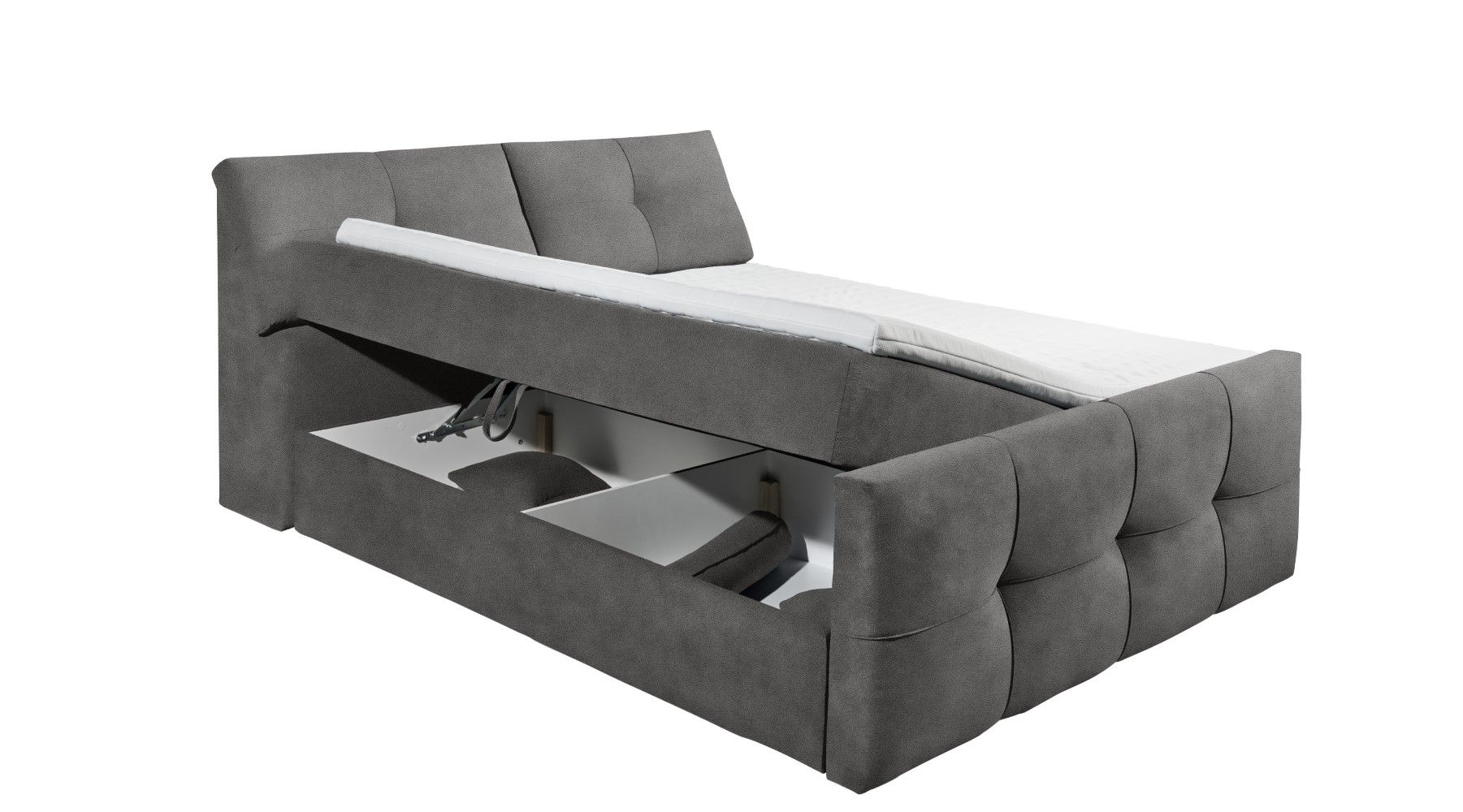 Boxspringbett Redmond Mikrofaser Azar mit Stauraum