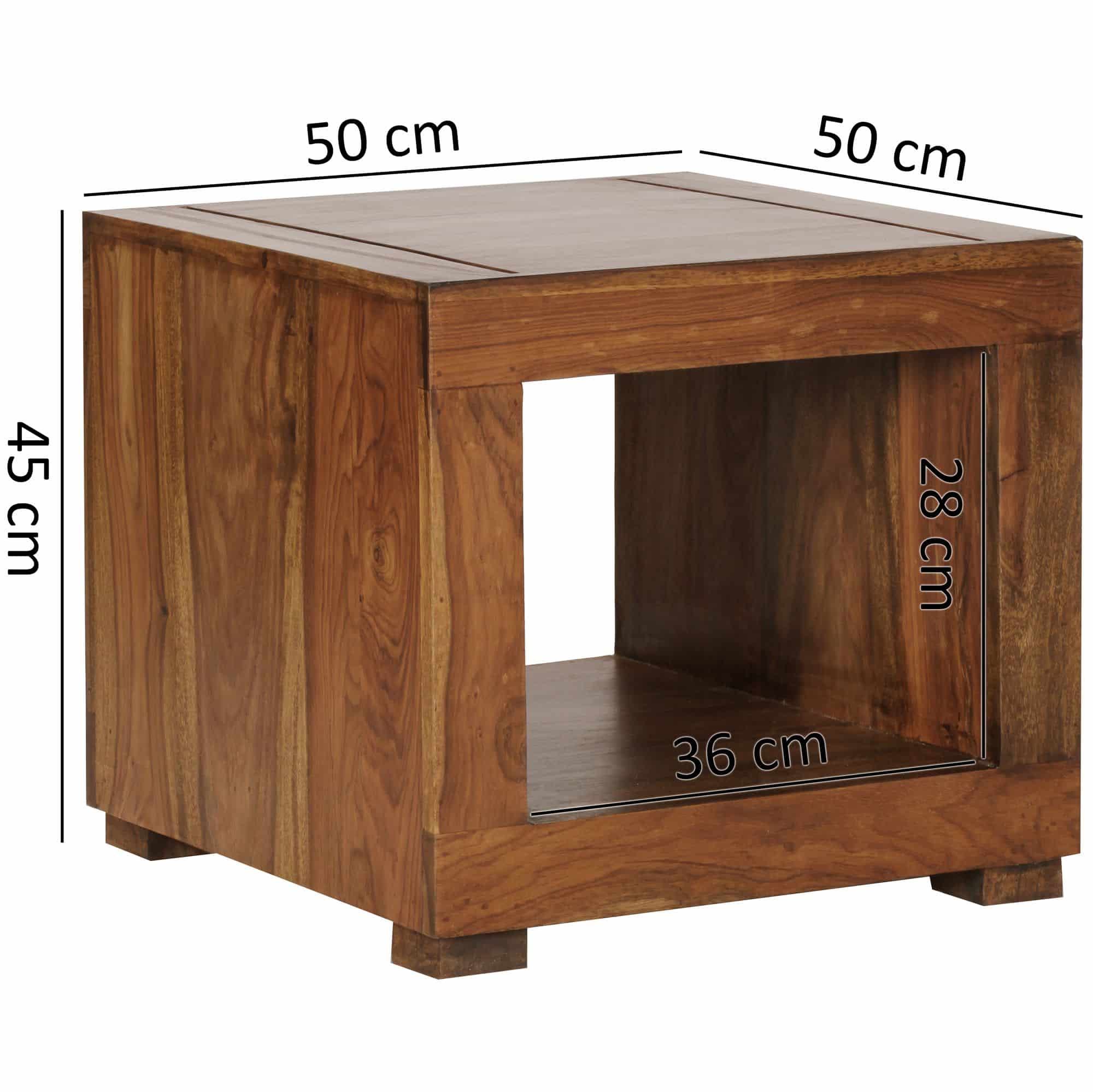 31321-WOHNLING-Couchtisch-MUMBAI-Massiv-Holz-Shee_2 Couchtisch MUMBAI Massiv-Holz Sheesham 50 cm breit Wohnzimmer-Tisch Design dunkel-braun Landhaus-Stil Beistelltisch