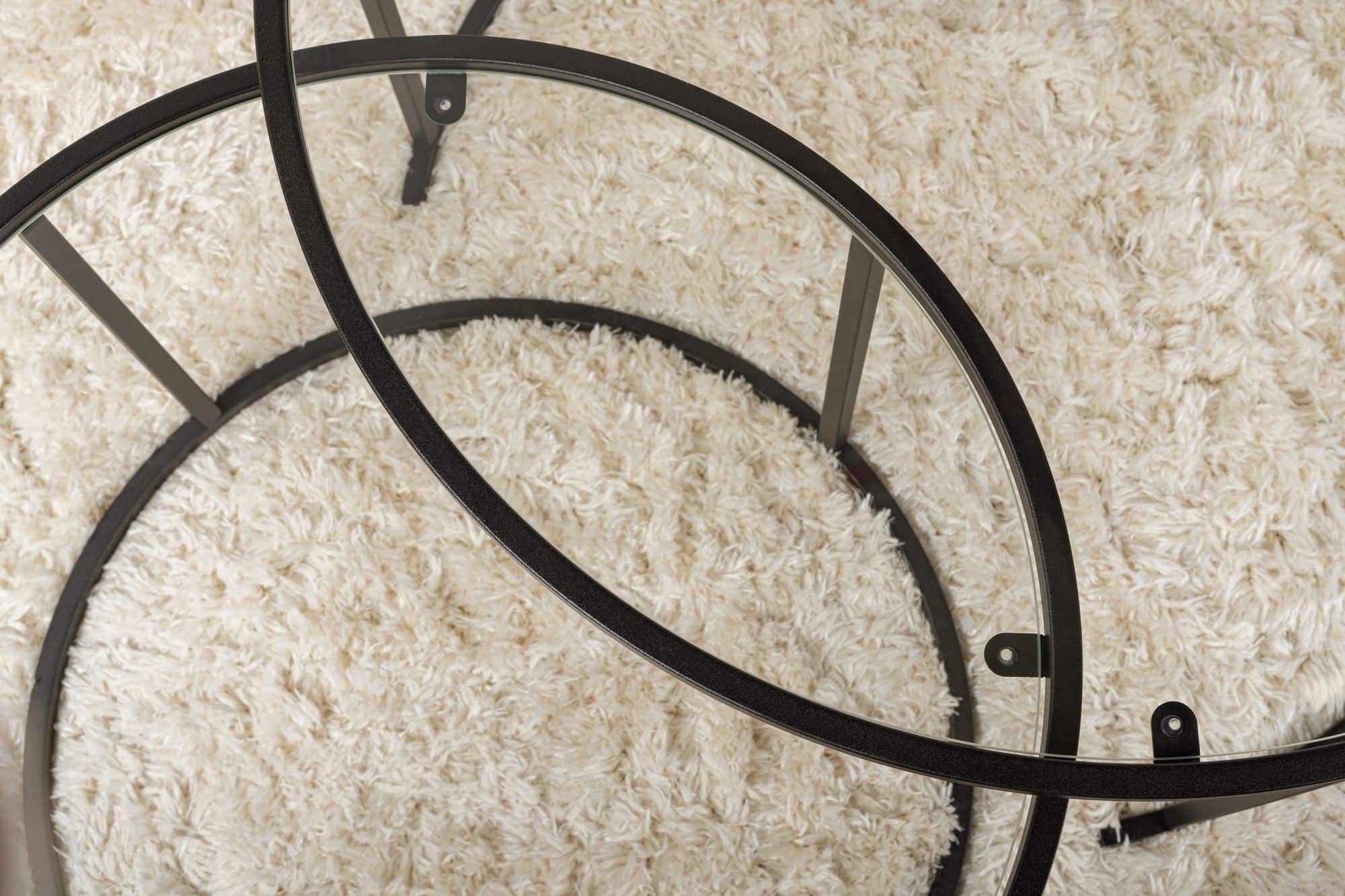 Schwarz-Transparent-80-60 - Couchtisch Set