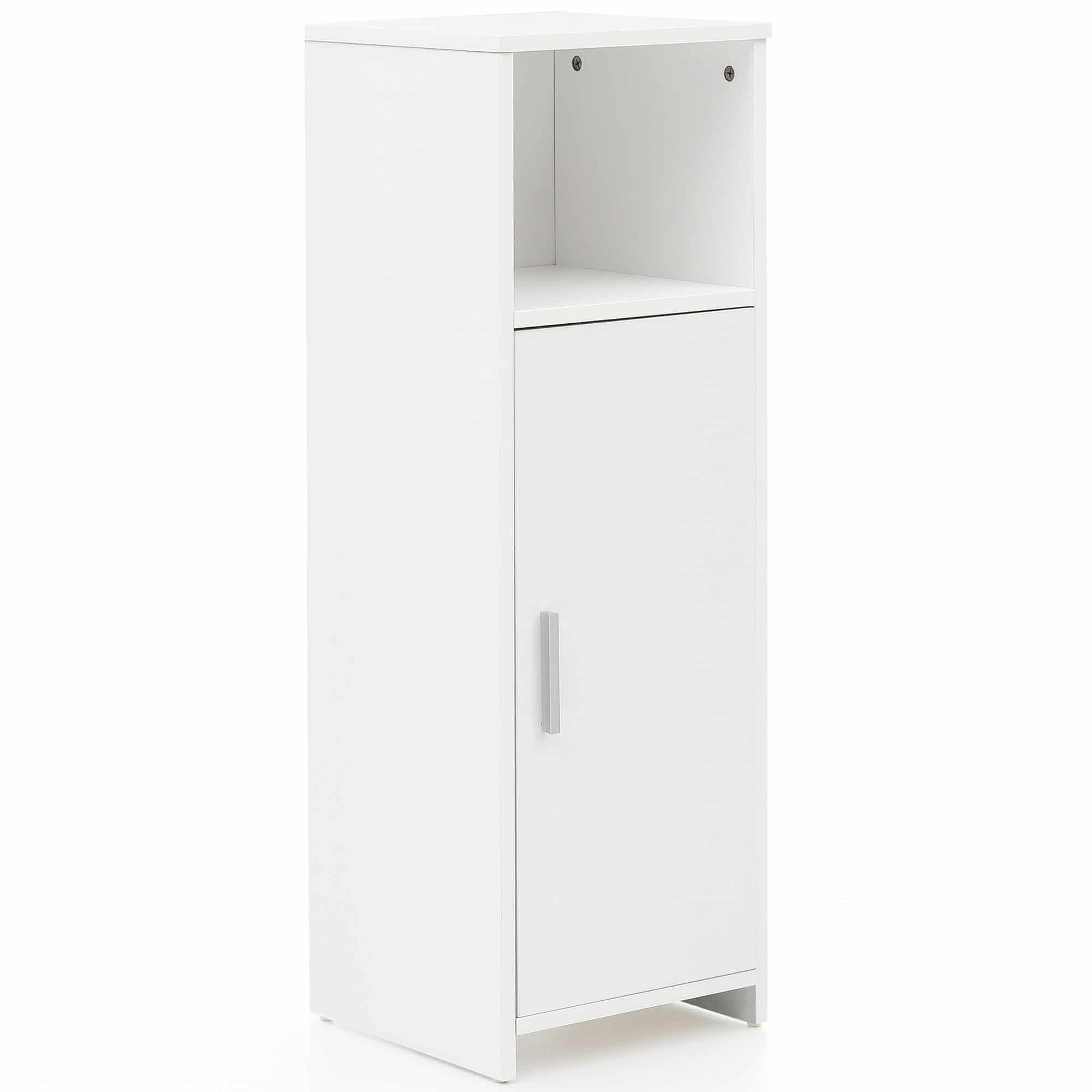 47558-WOHNLING-Badschrank-BUBBLE-30x30x95-cm-WeissXp7HuHnf03BGV Badschrank 30 x 95,5 x 30 cm weiß Holz mit Tür und Ablagefach